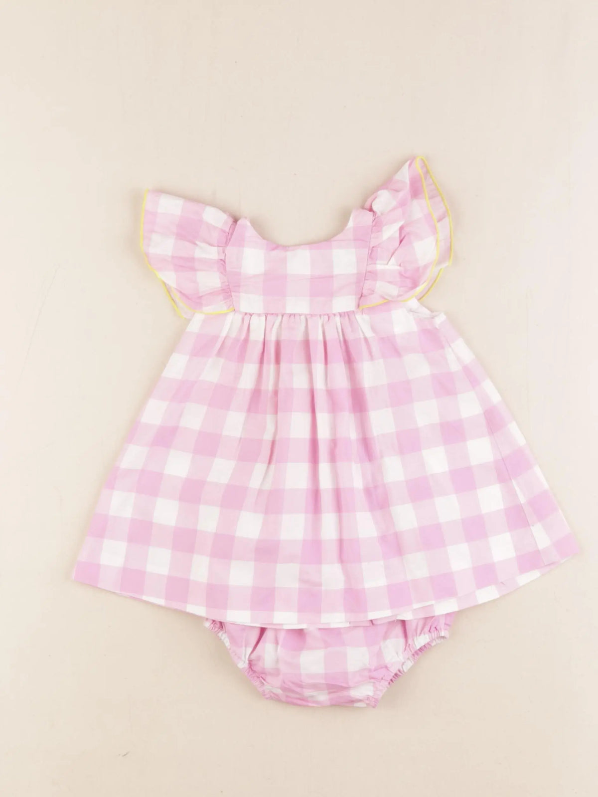 Jacadi - robe blanc, rose - 3 mois