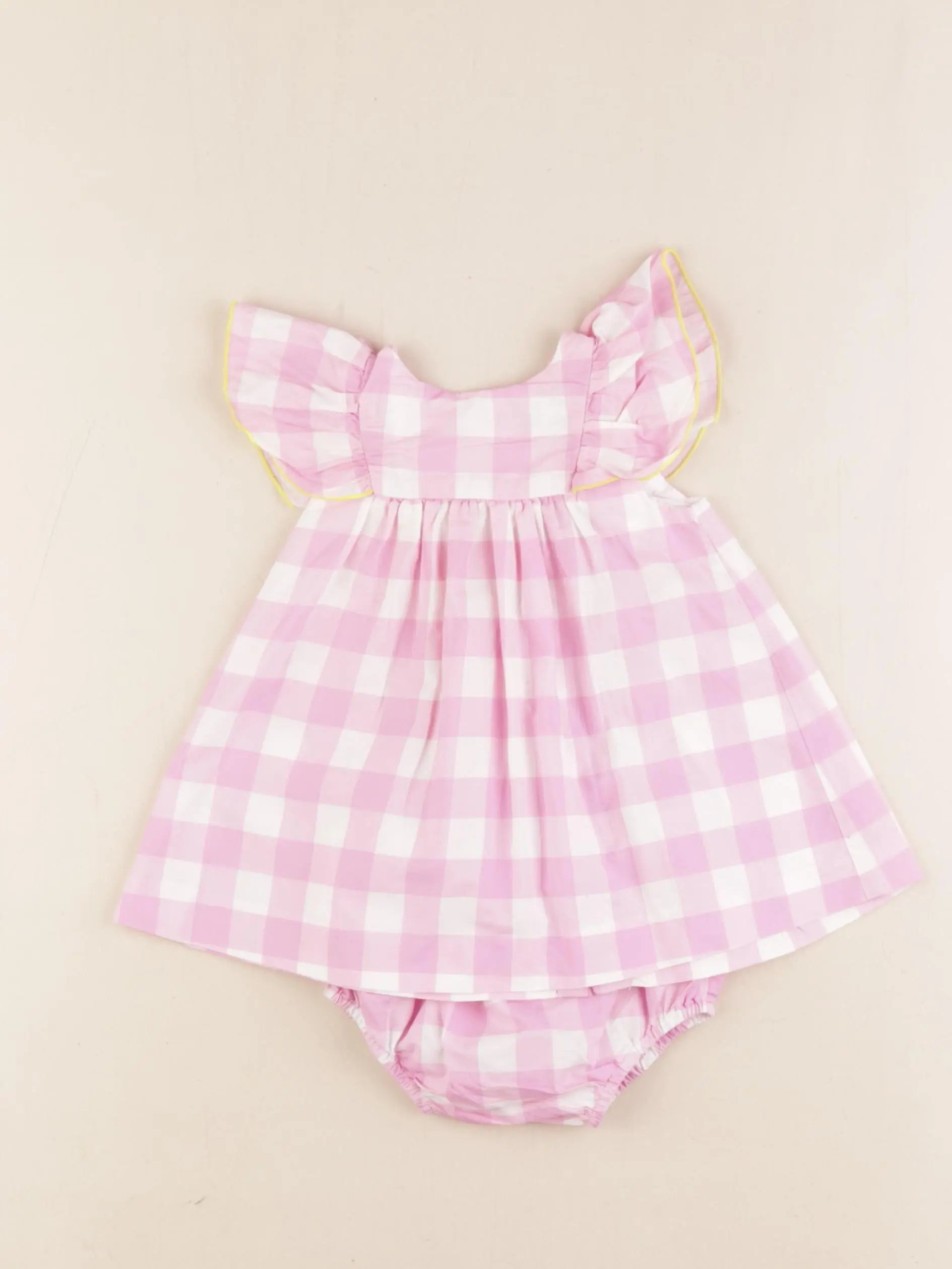 Jacadi - robe blanc, rose - 3 mois