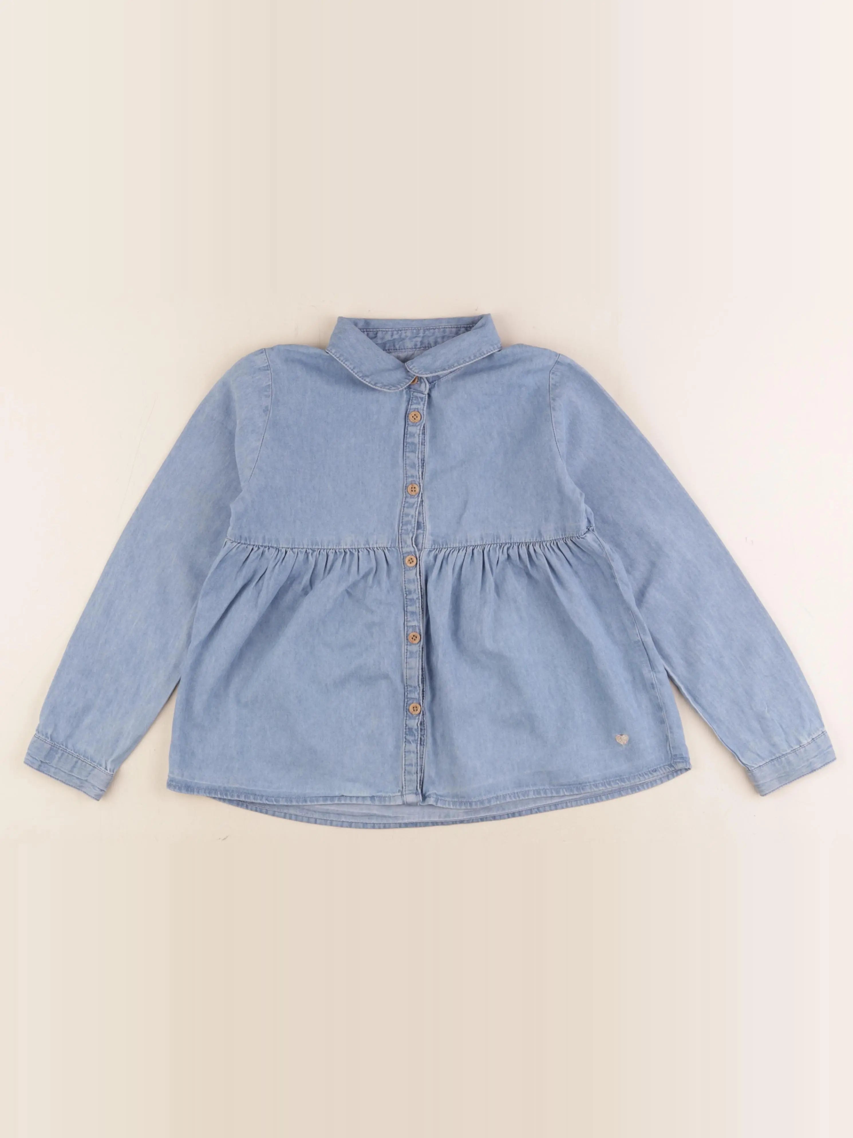 Vertbaudet - blouse bleu - 7 ans