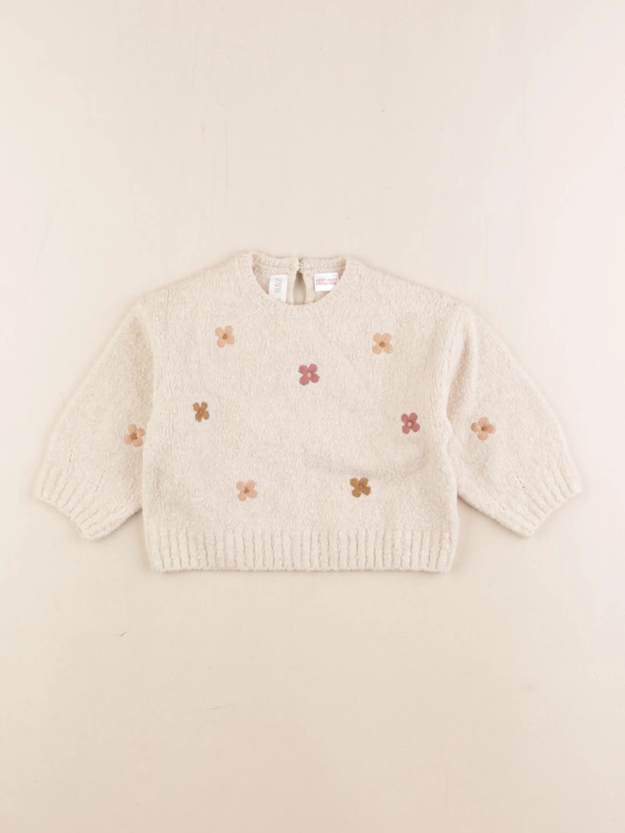 Zara - pull beige, multicolore - 6/9 mois