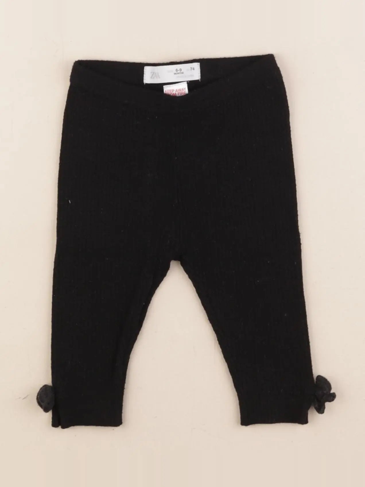 Zara - legging noir - 6/9 mois