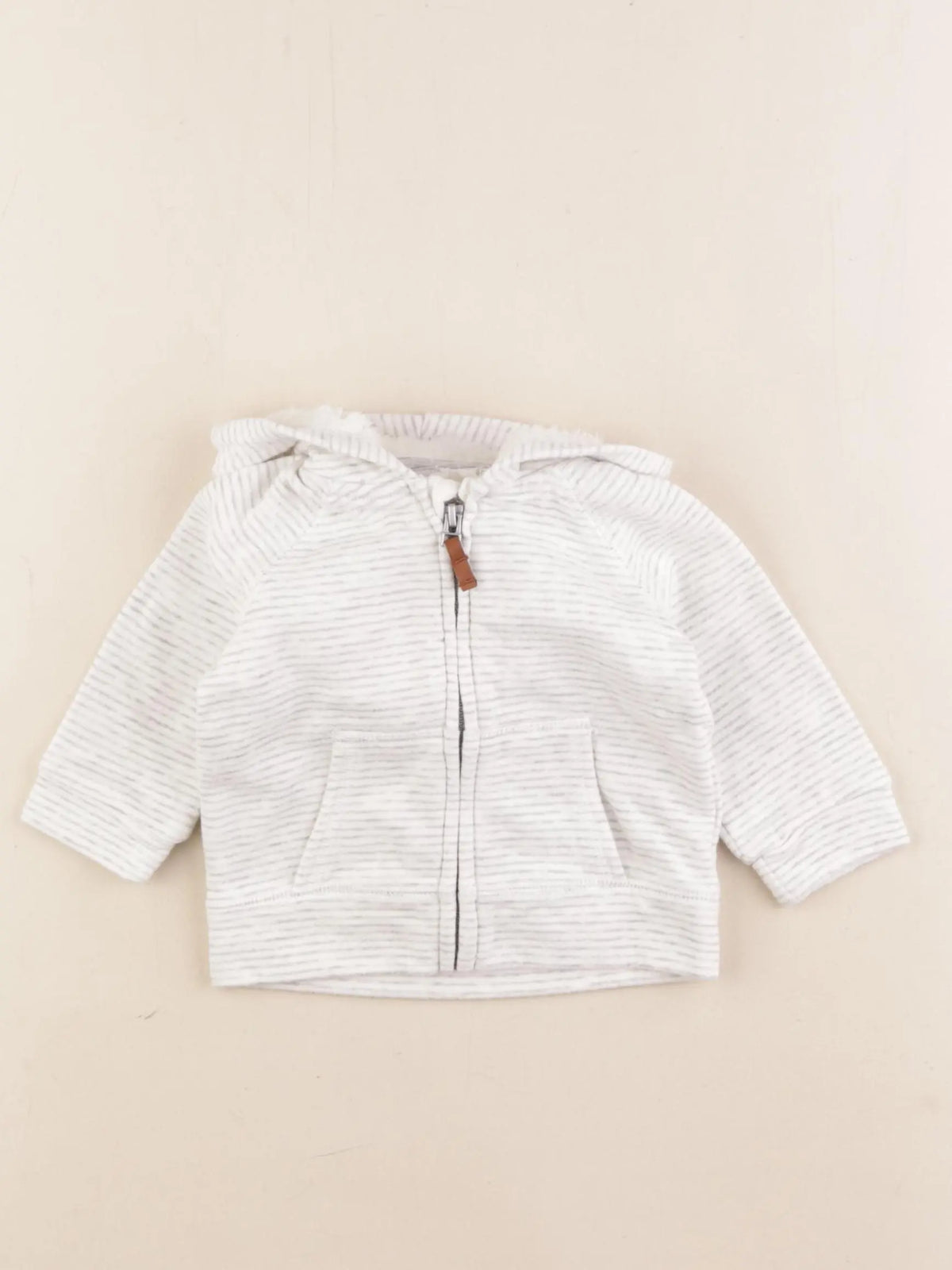 H&M - sweat gris - 2/4 mois
