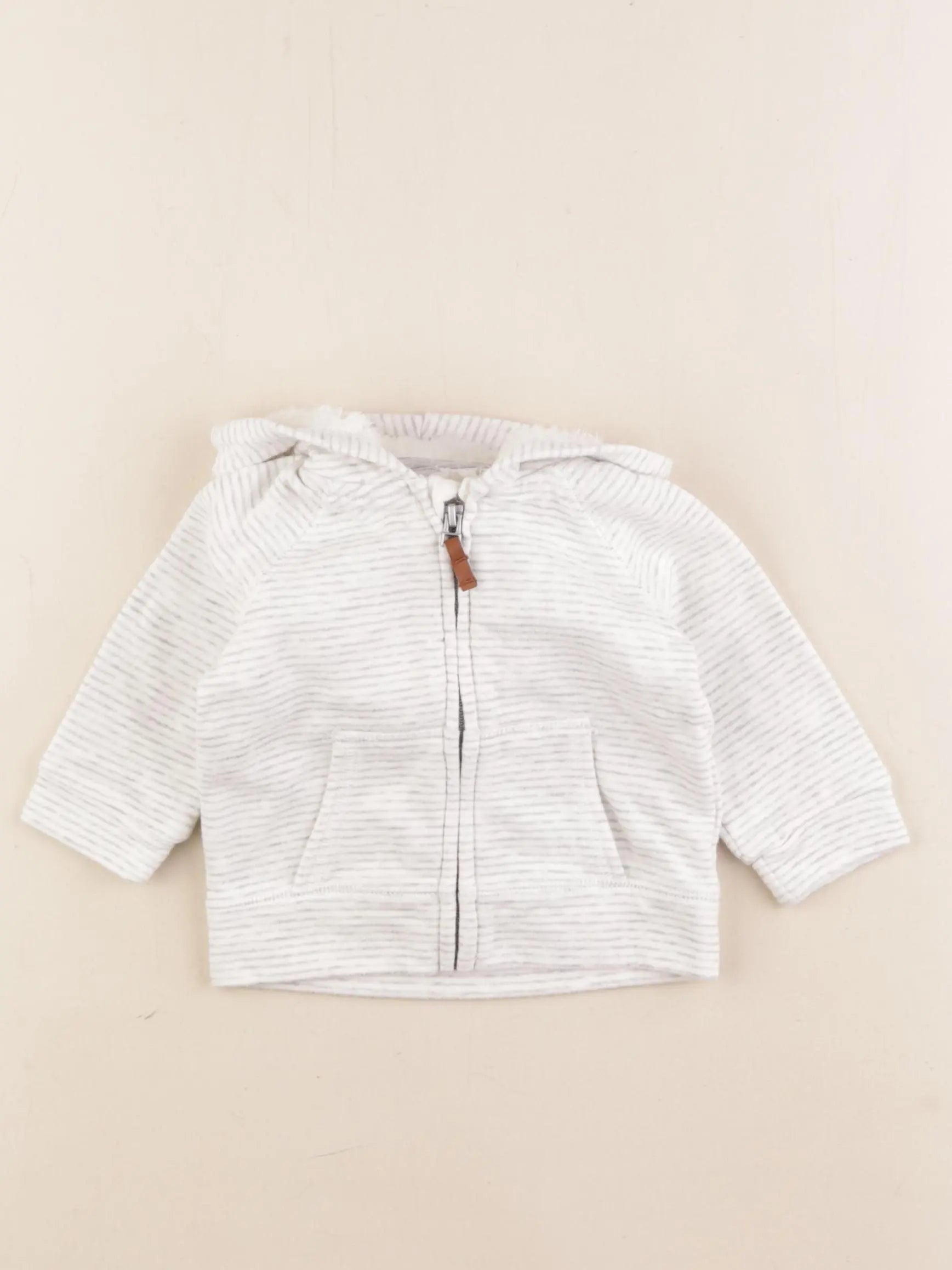 H&M - sweat gris - 2/4 mois