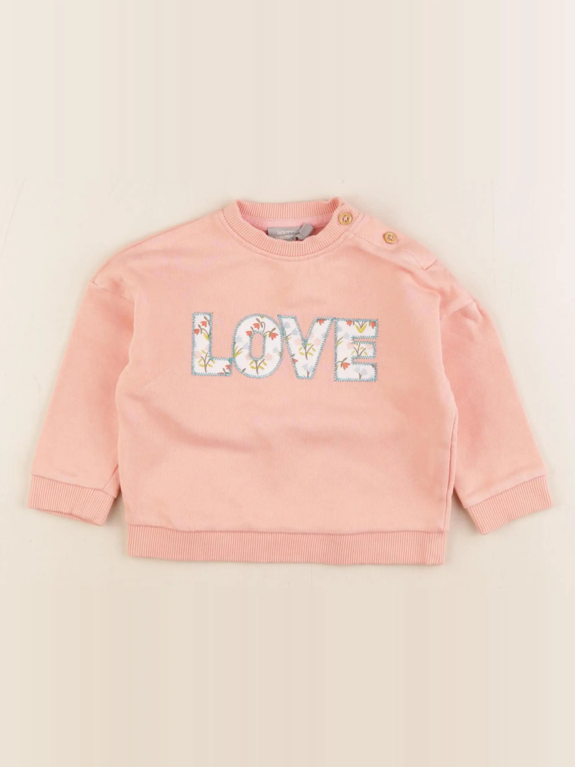 Boutchou - sweat rose - 9 mois