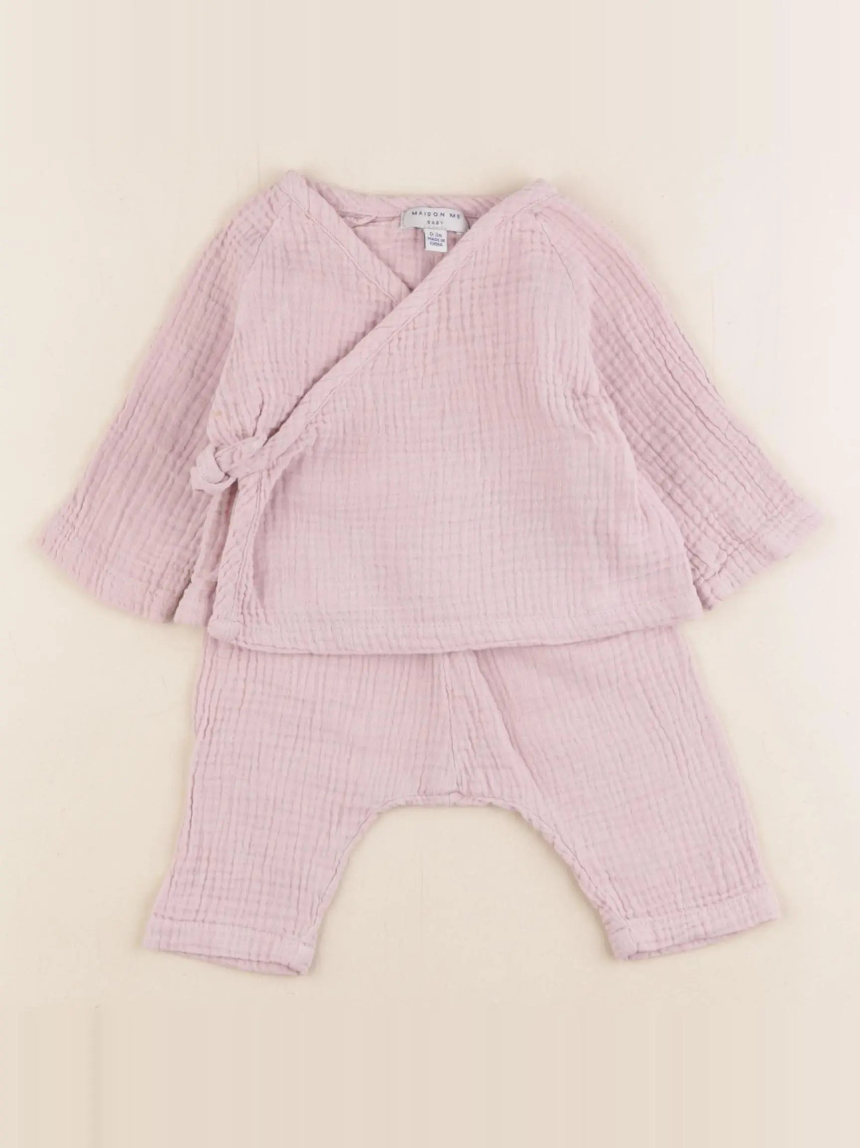 Maison Me - ensemble violet - 0/3 mois