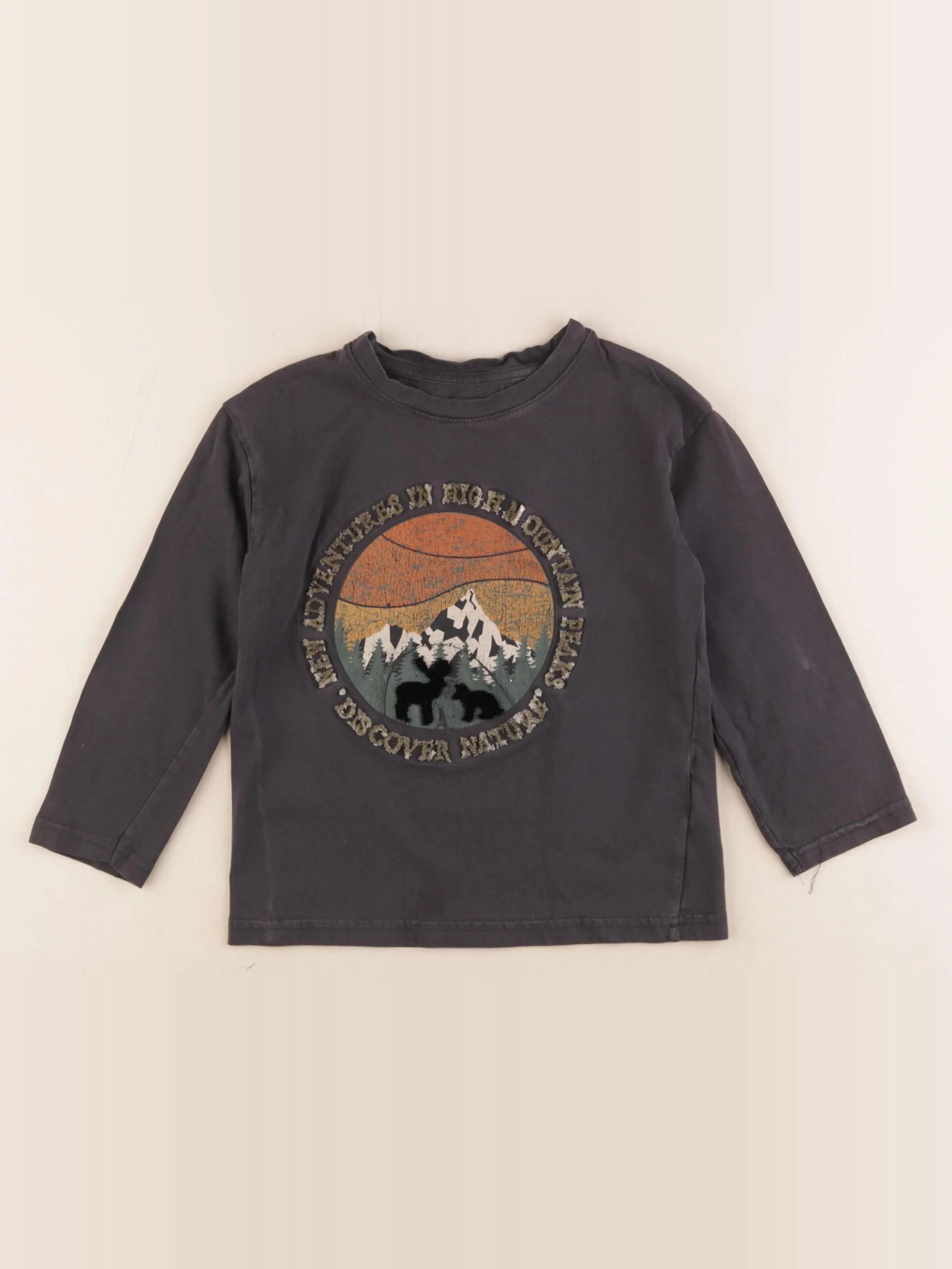 Vertbaudet - tee-shirt gris - 6 ans