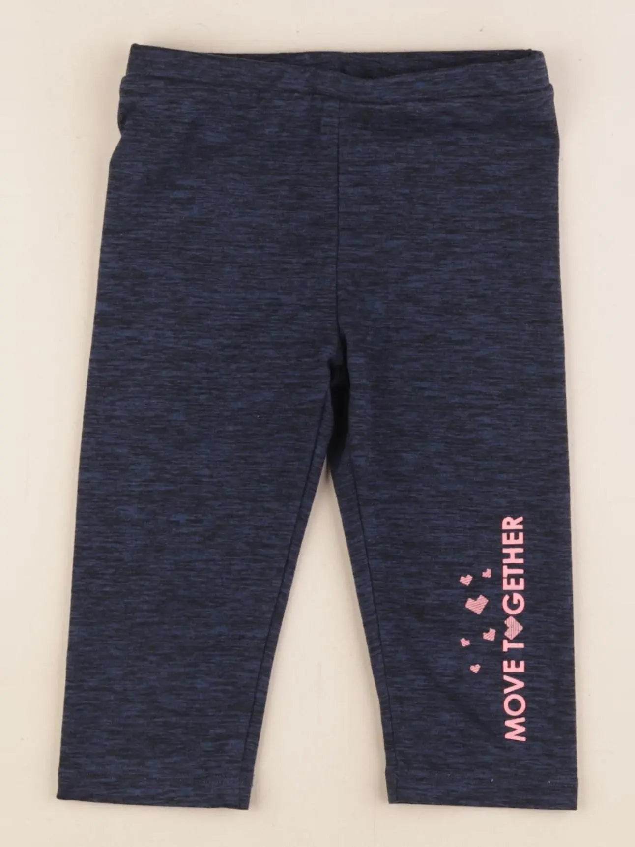 Vertbaudet - legging court bleu, rose - 4 ans