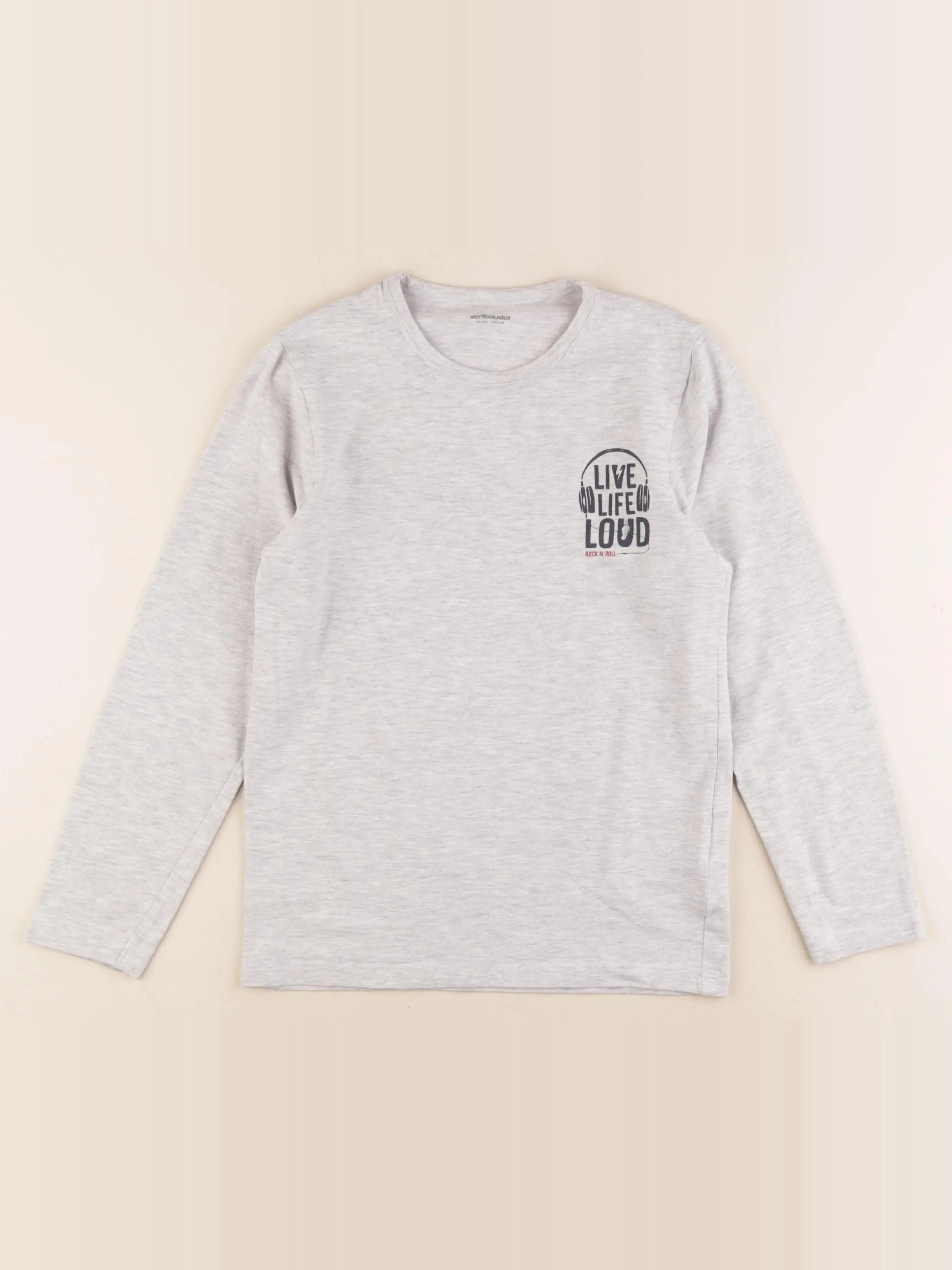 Vertbaudet - tee-shirt gris - 12 ans