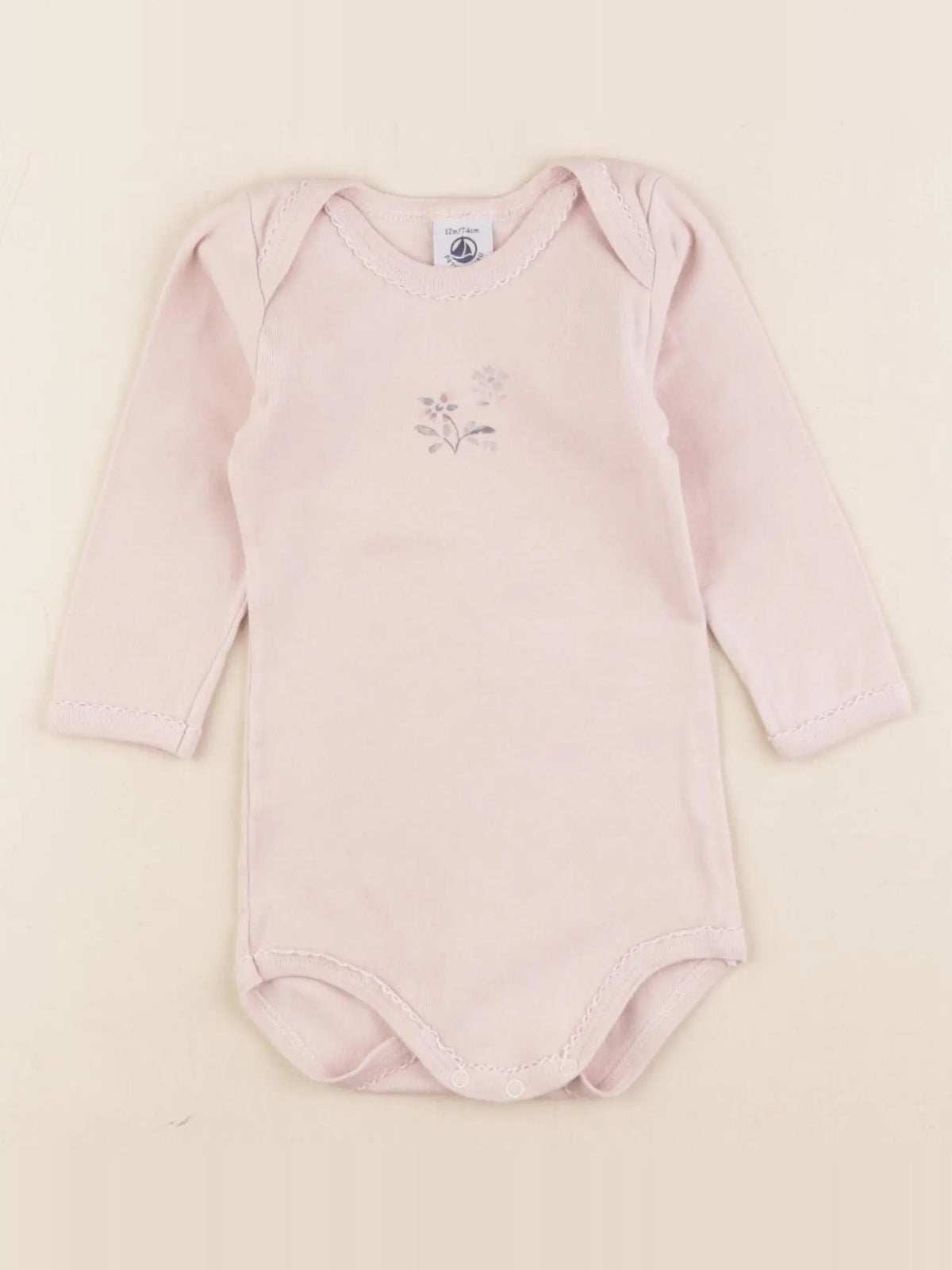 Petit Bateau - body rose - 12 mois