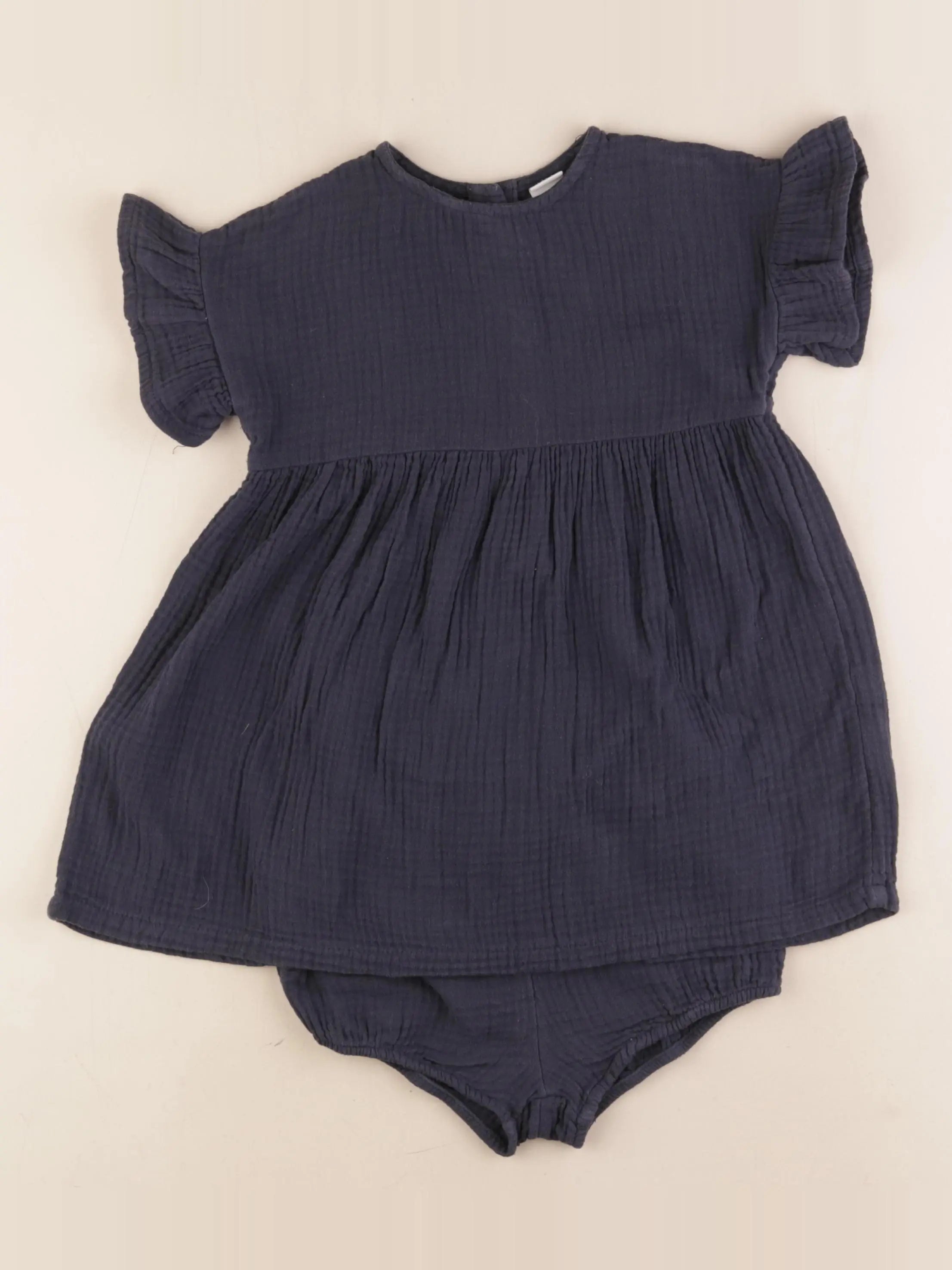 H&M - robe gris - 2/3 ans
