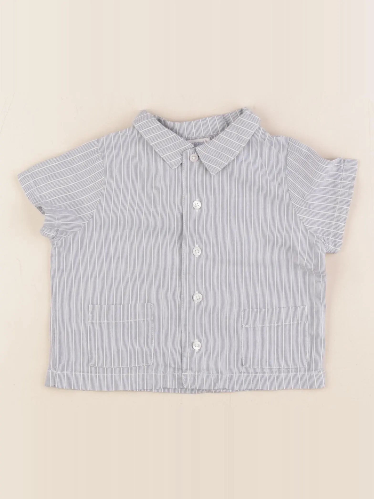 Boutchou - chemise bleu, blanc - 18 mois