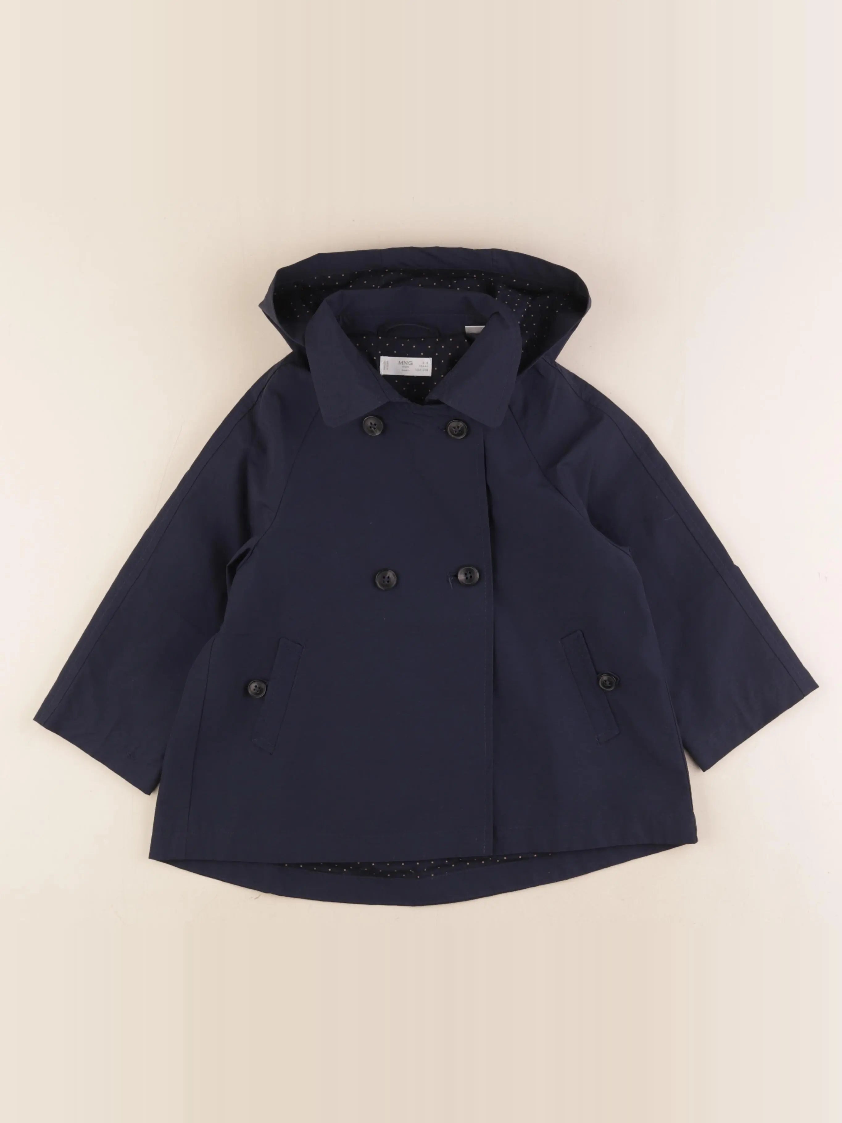 Mango - trench bleu - 3/4 ans