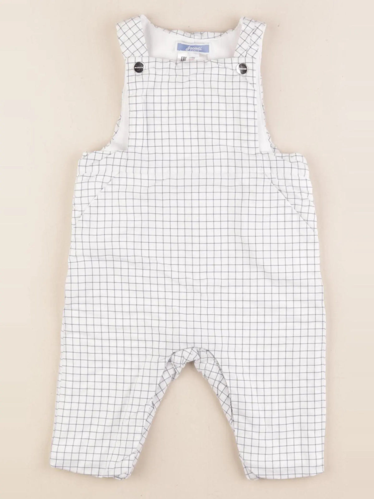 Jacadi - salopette blanc, bleu - 6 mois