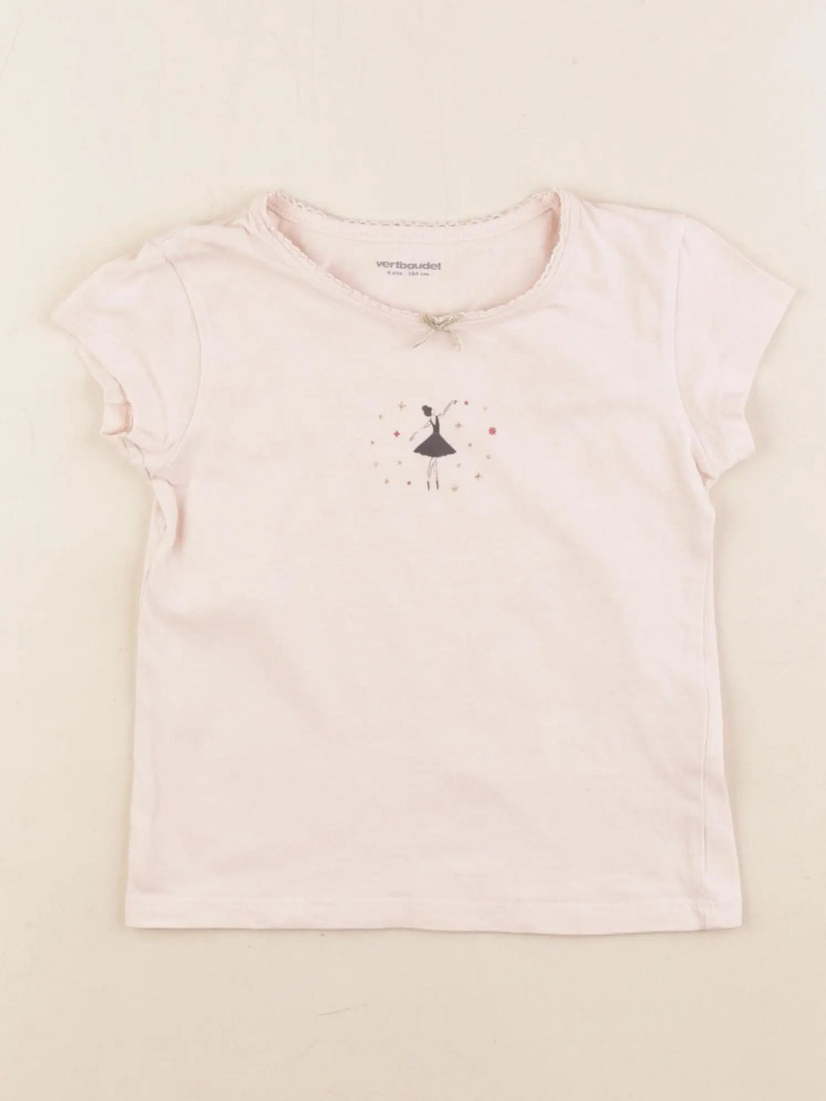 Vertbaudet - maillot de corps rose - 4 ans