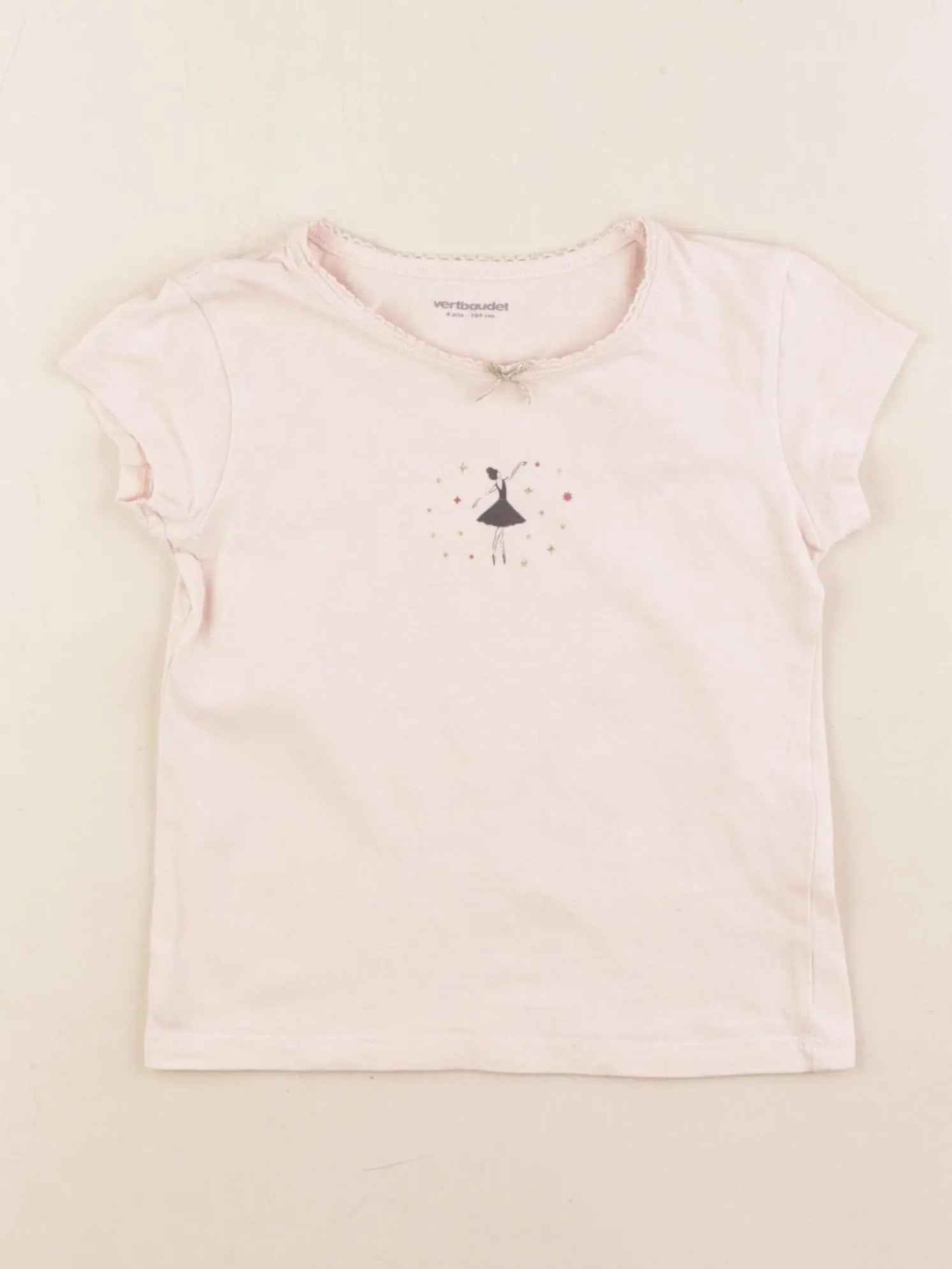 Vertbaudet - maillot de corps rose - 4 ans