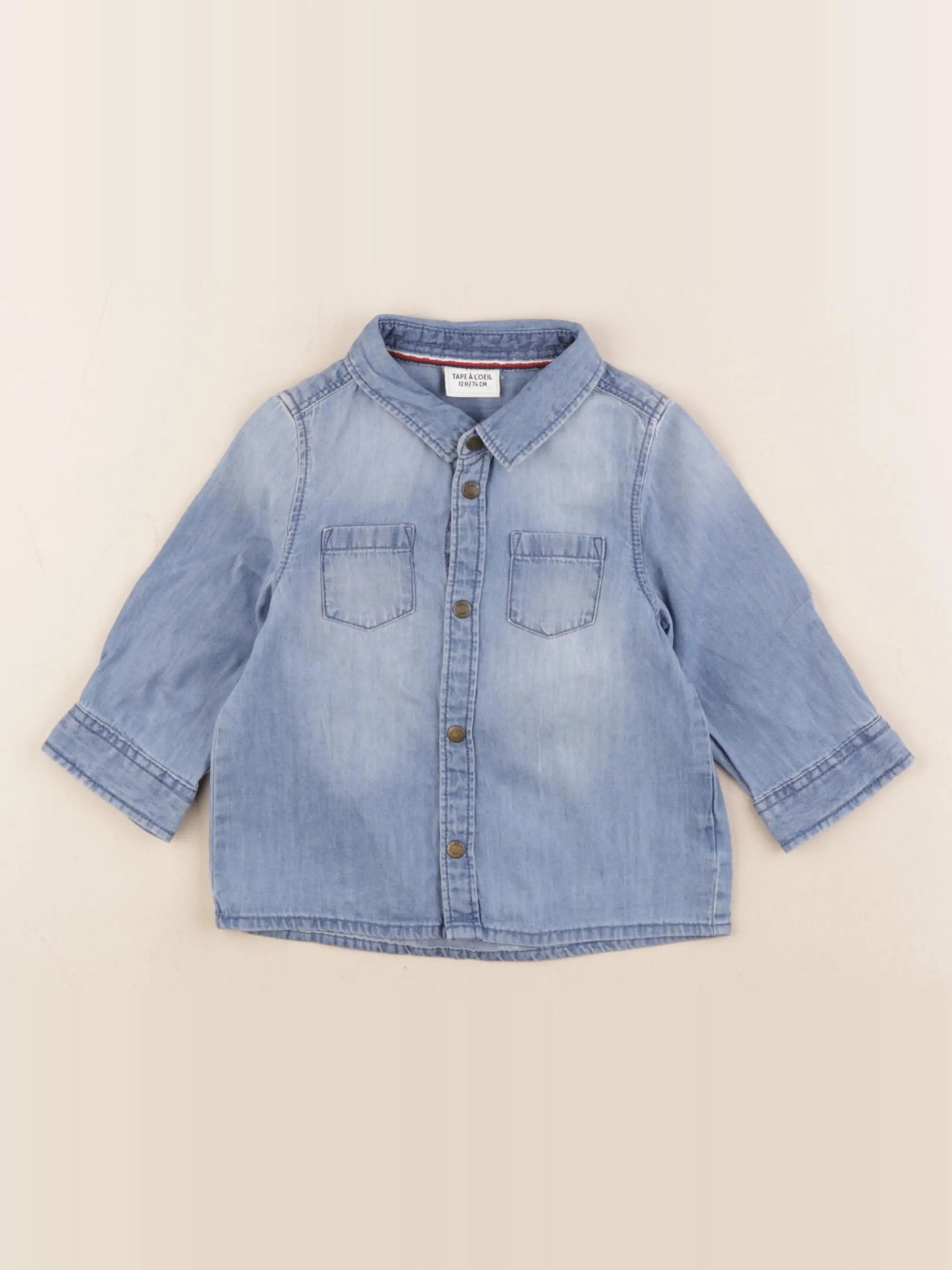 Tape à l'oeil - chemise bleu - 12 mois