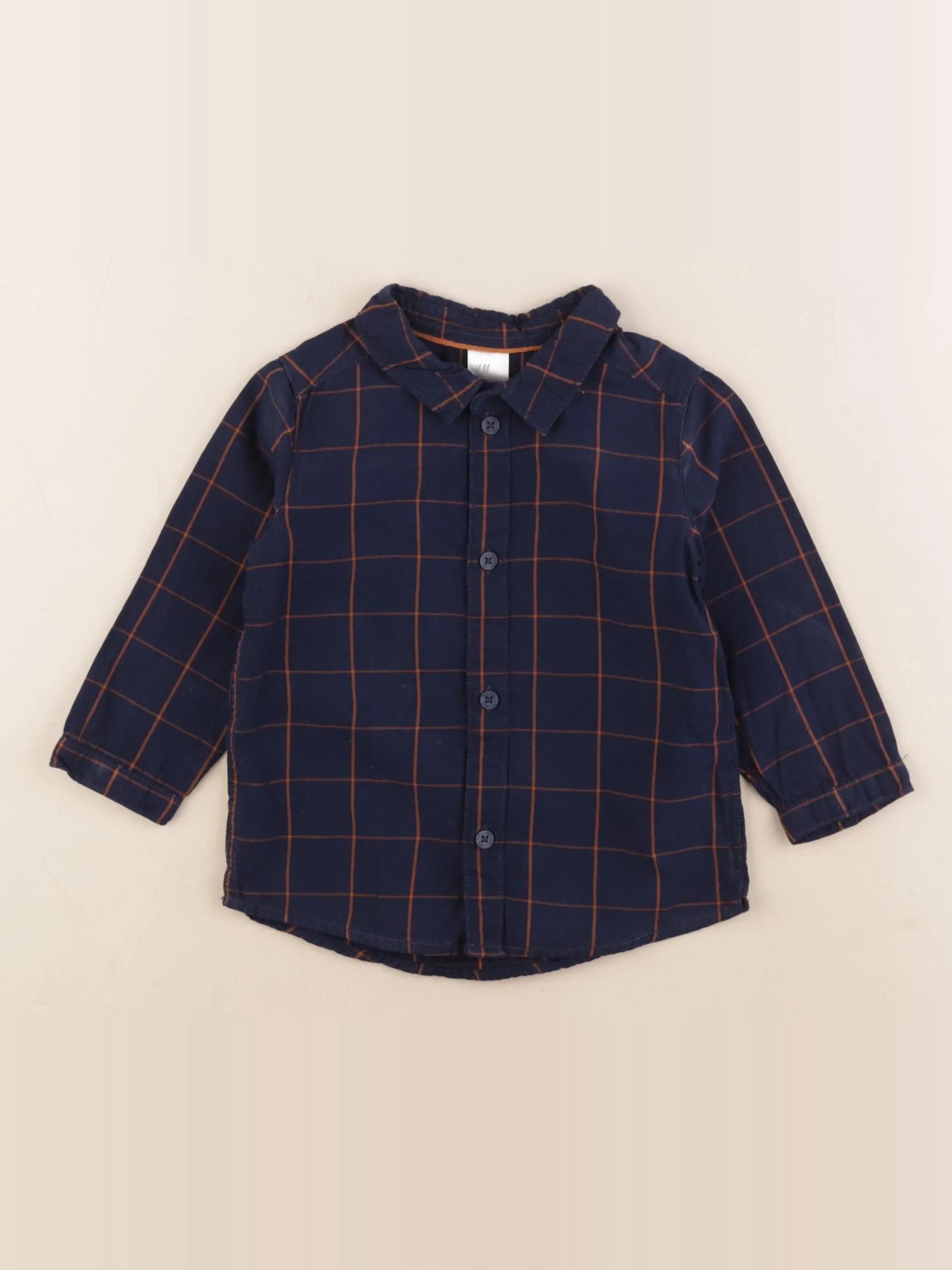 H&M - chemise bleu - 9/12 mois