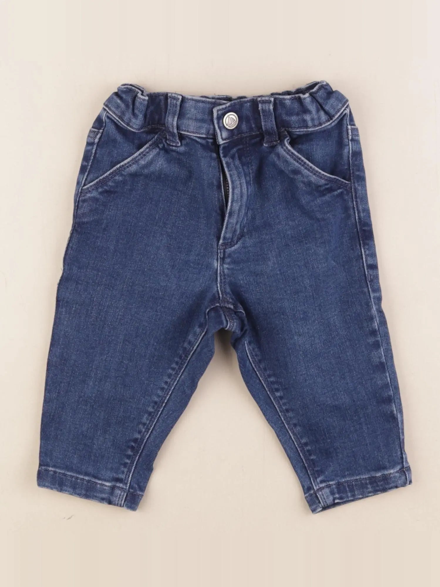 Petit Bateau - jean bleu - 12 mois