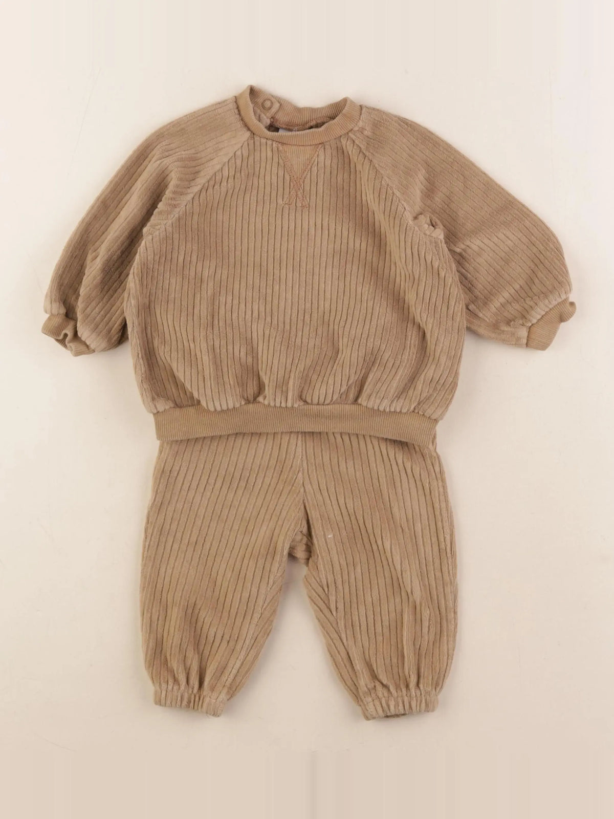 H&M - ensemble marron - 4/6 mois
