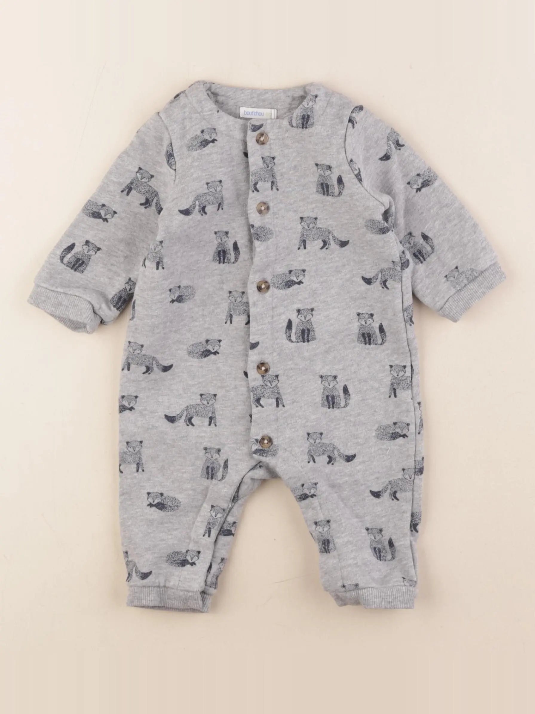 Boutchou - combinaison gris - 3 mois