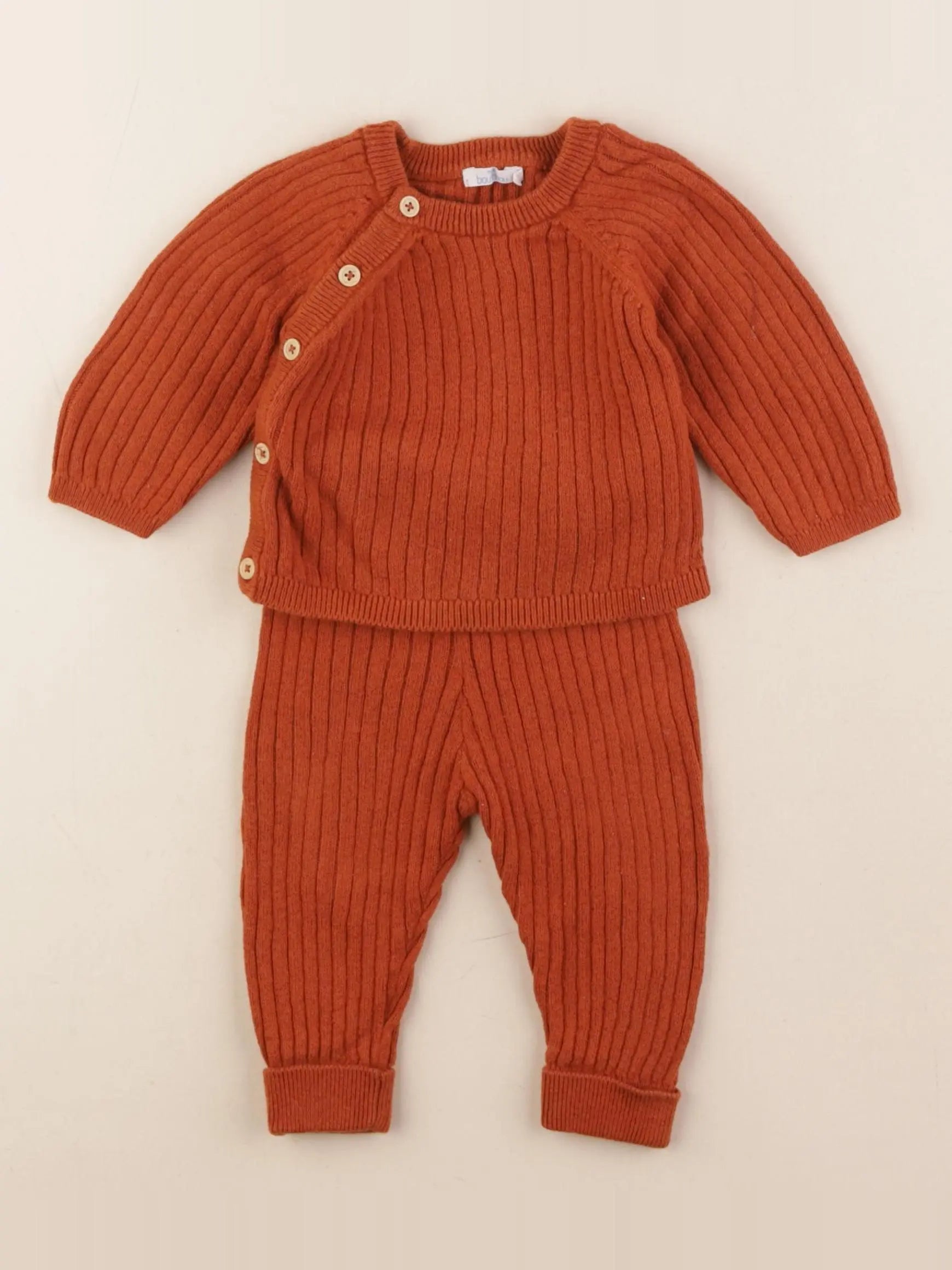 Boutchou - ensemble marron - 3 mois