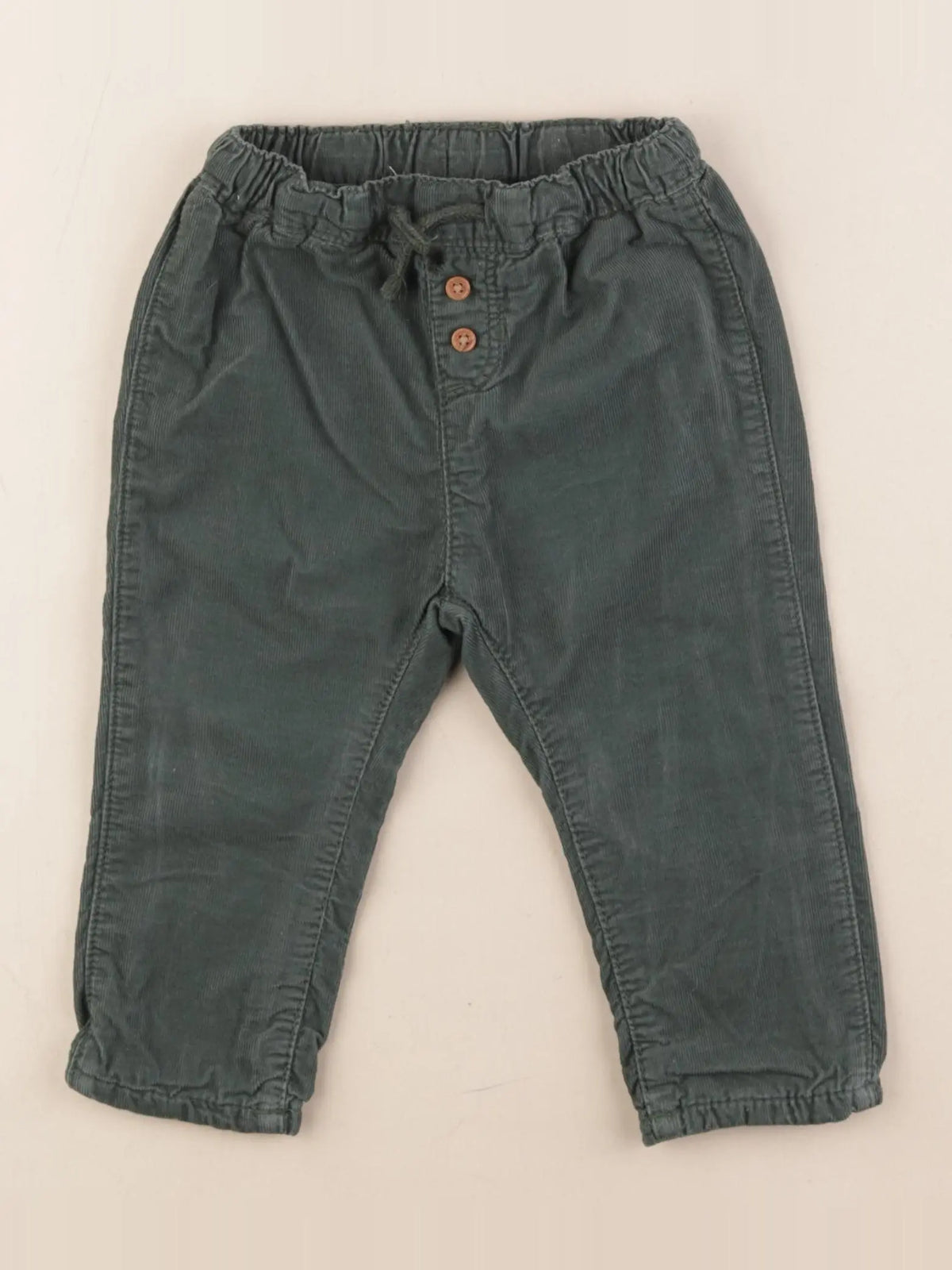 H&M - pantalon vert - 9/12 mois