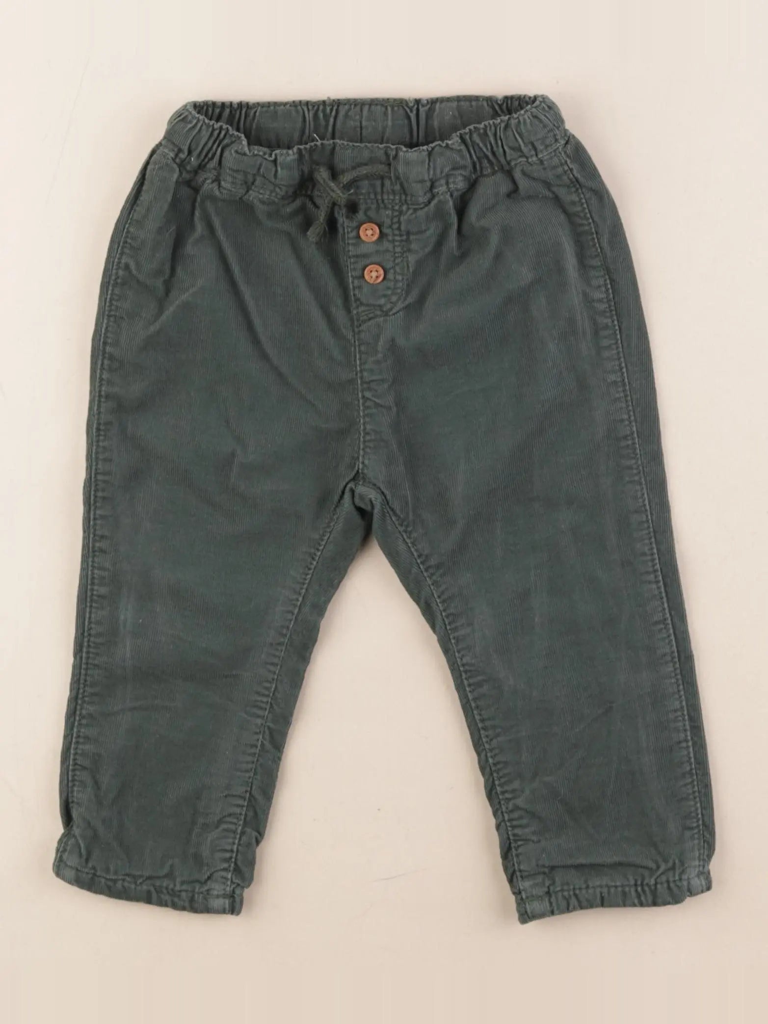 H&M - pantalon vert - 9/12 mois