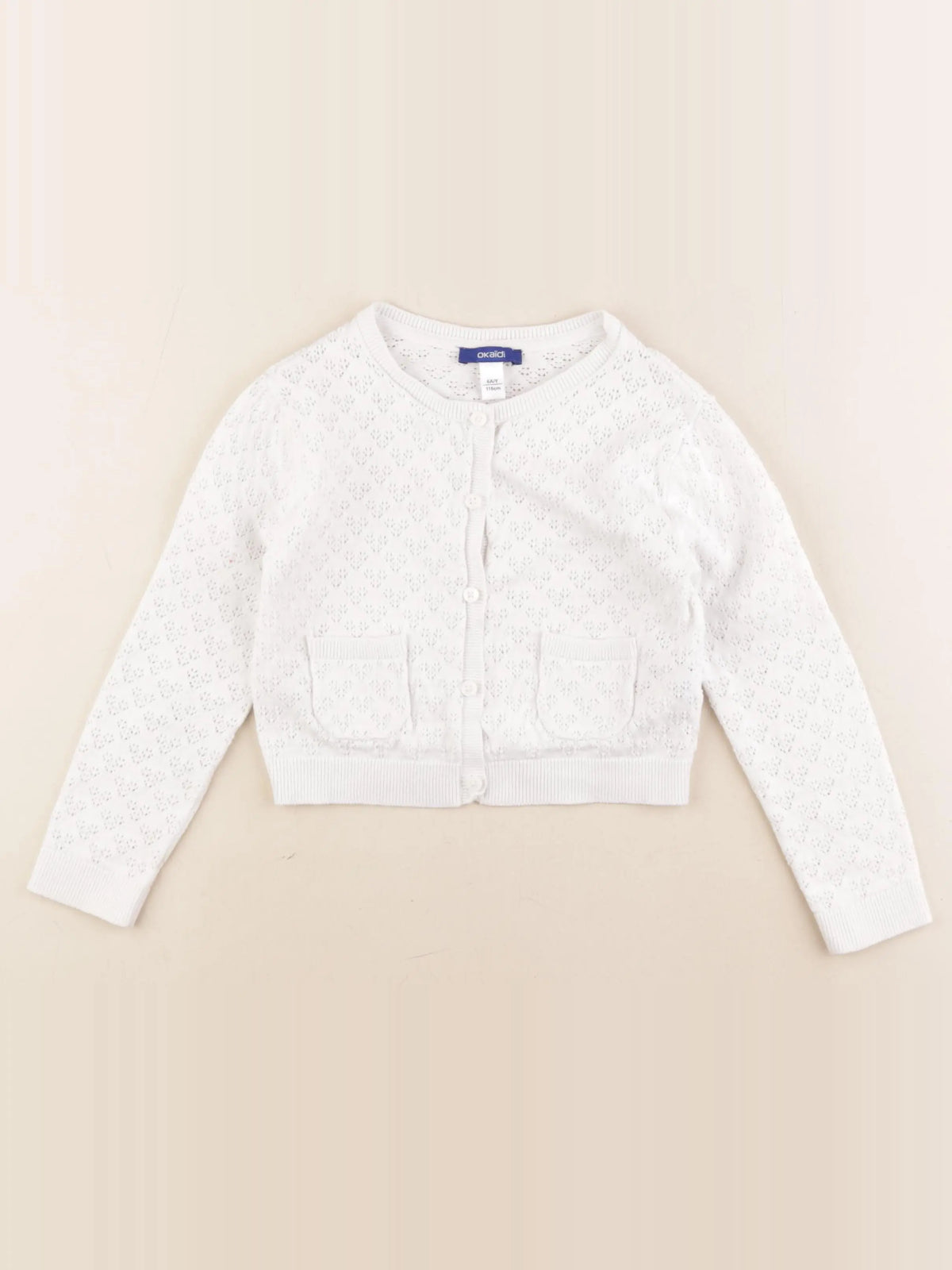 Okaidi - gilet blanc - 6 ans