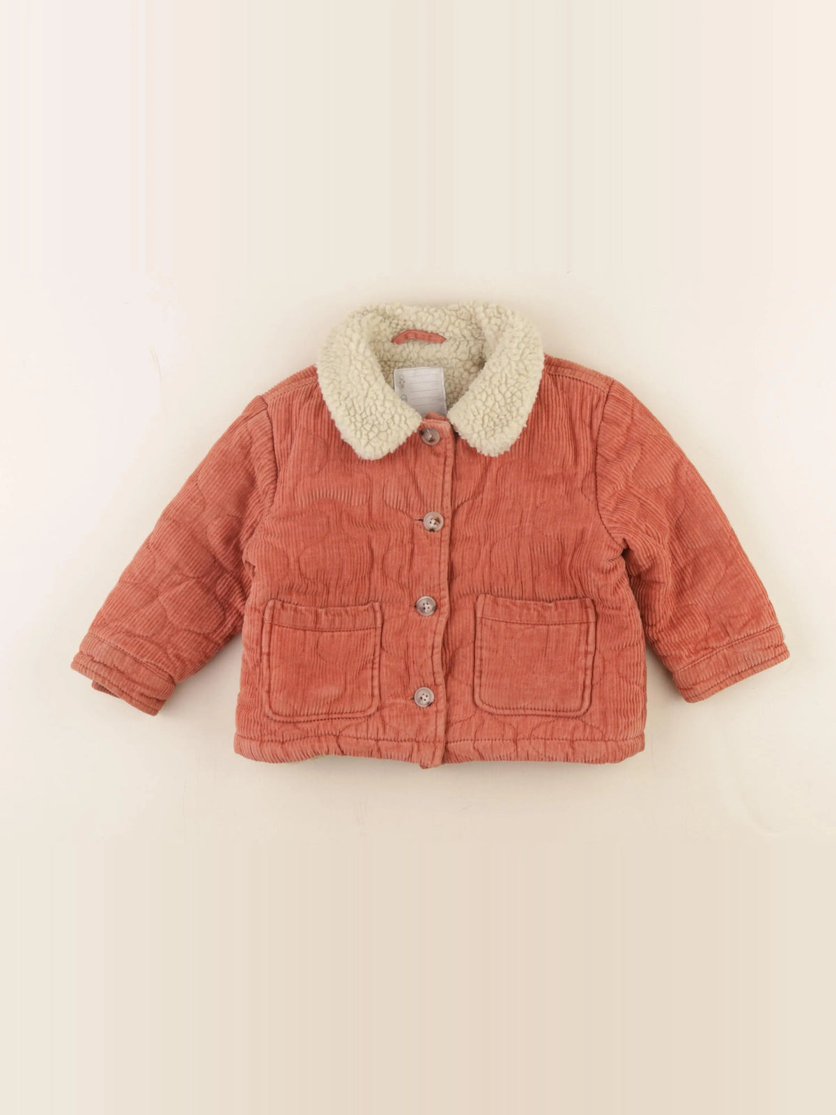 Vertbaudet - veste doublé rouge - 4 ans