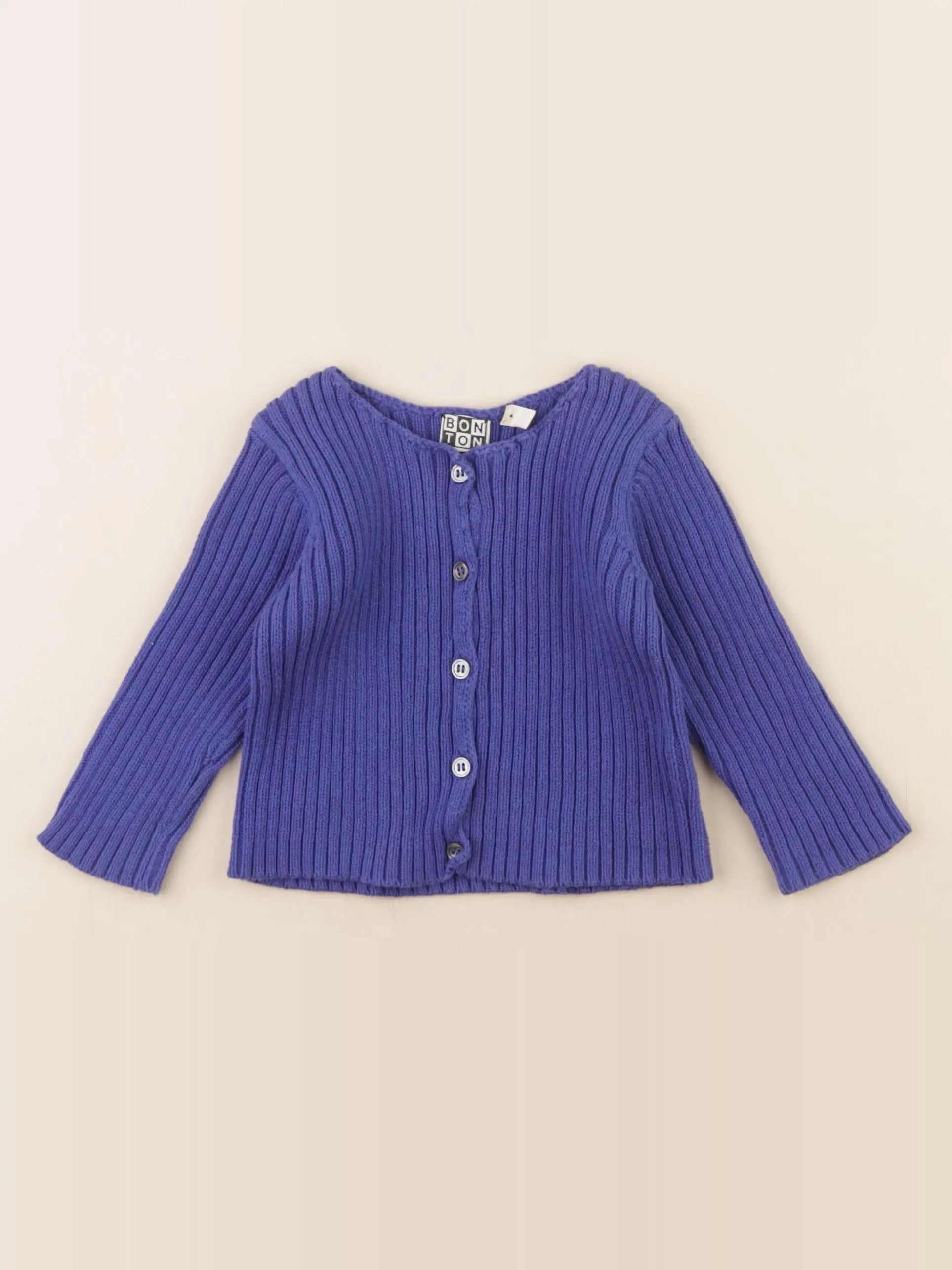 Bonton - gilet bleu - 18 mois