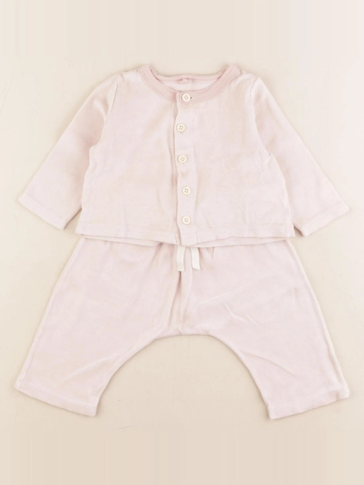 Petit Bateau - ensemble rose - 6 mois