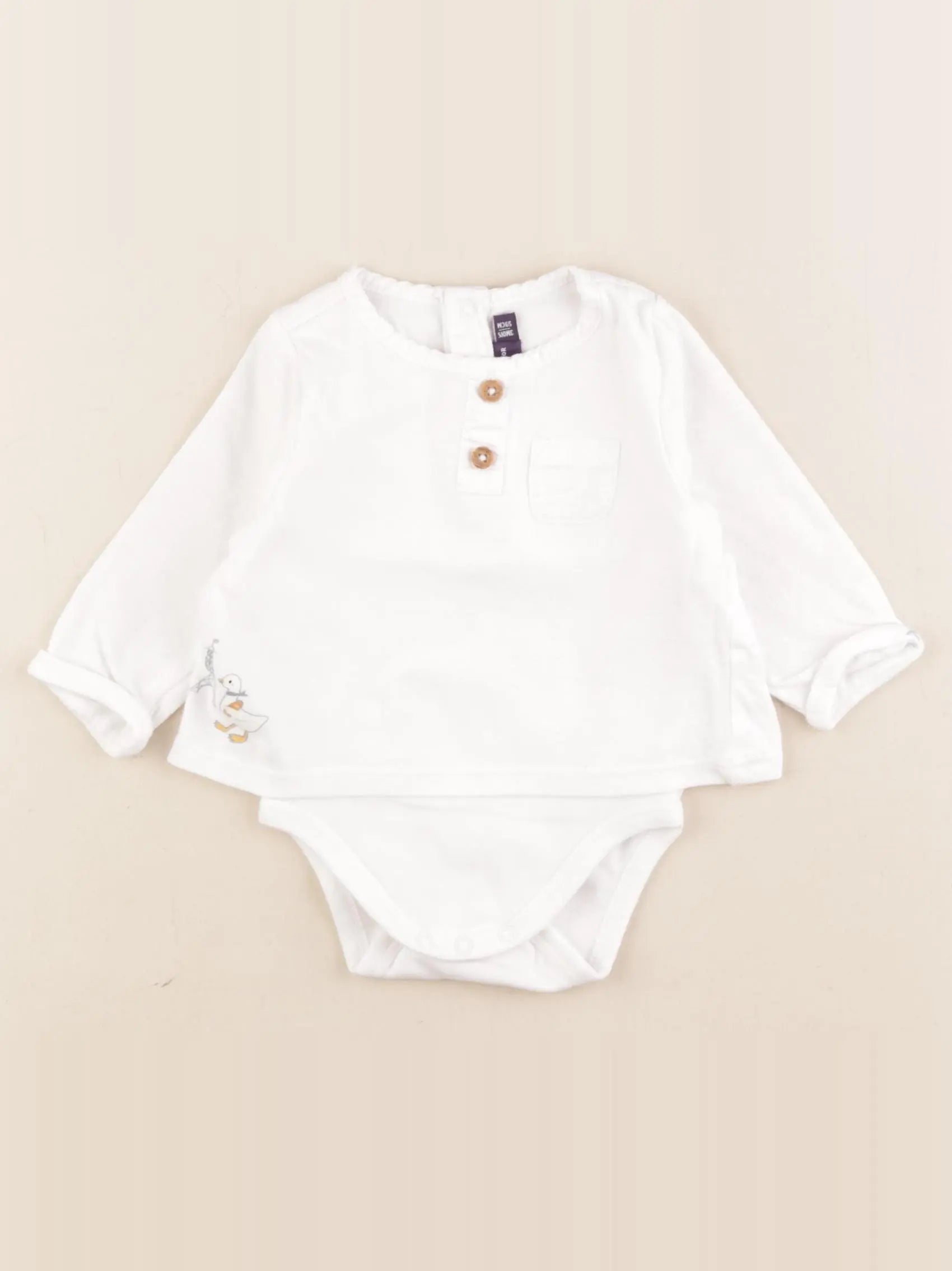 Sergent Major - body tee-shirt blanc - 3 mois