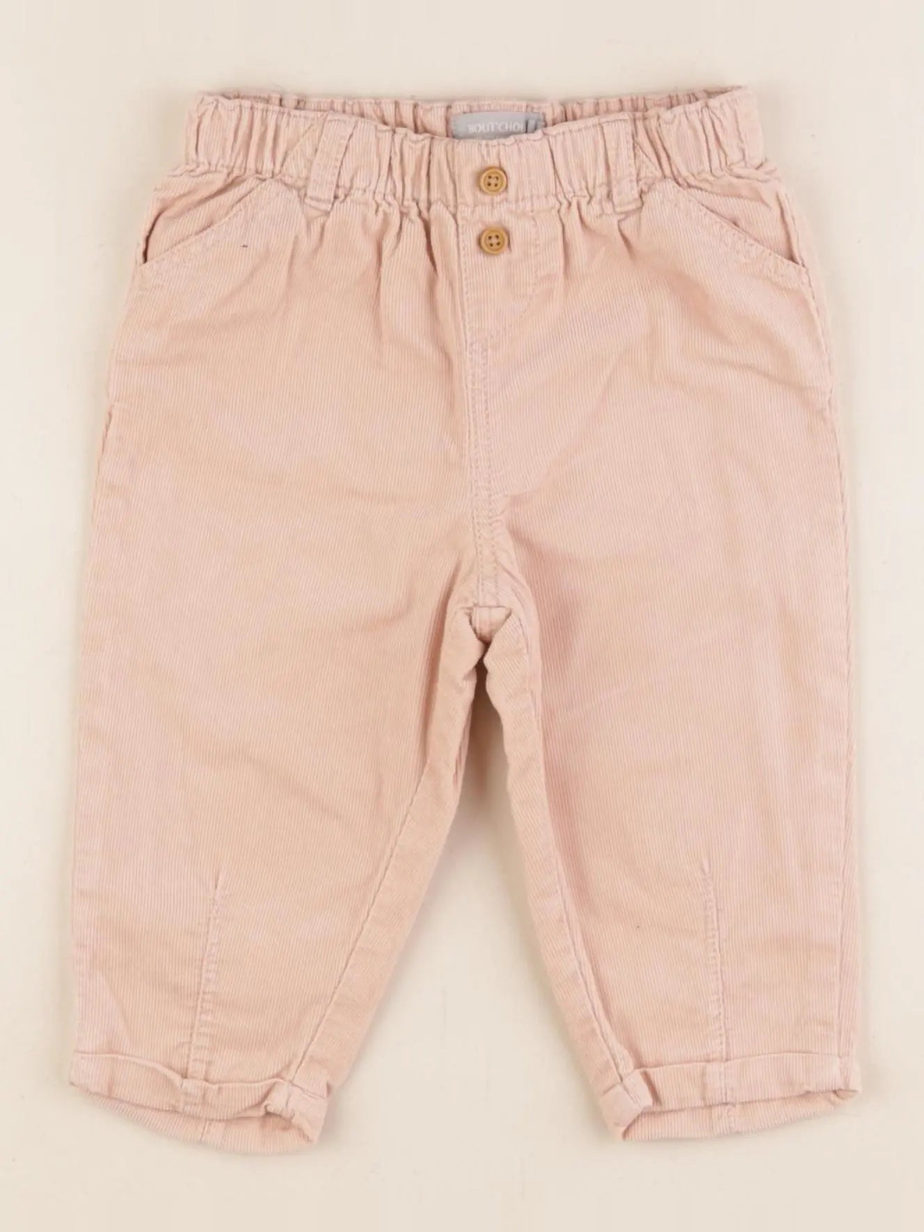 Boutchou - pantalon doublé rose - 9 mois