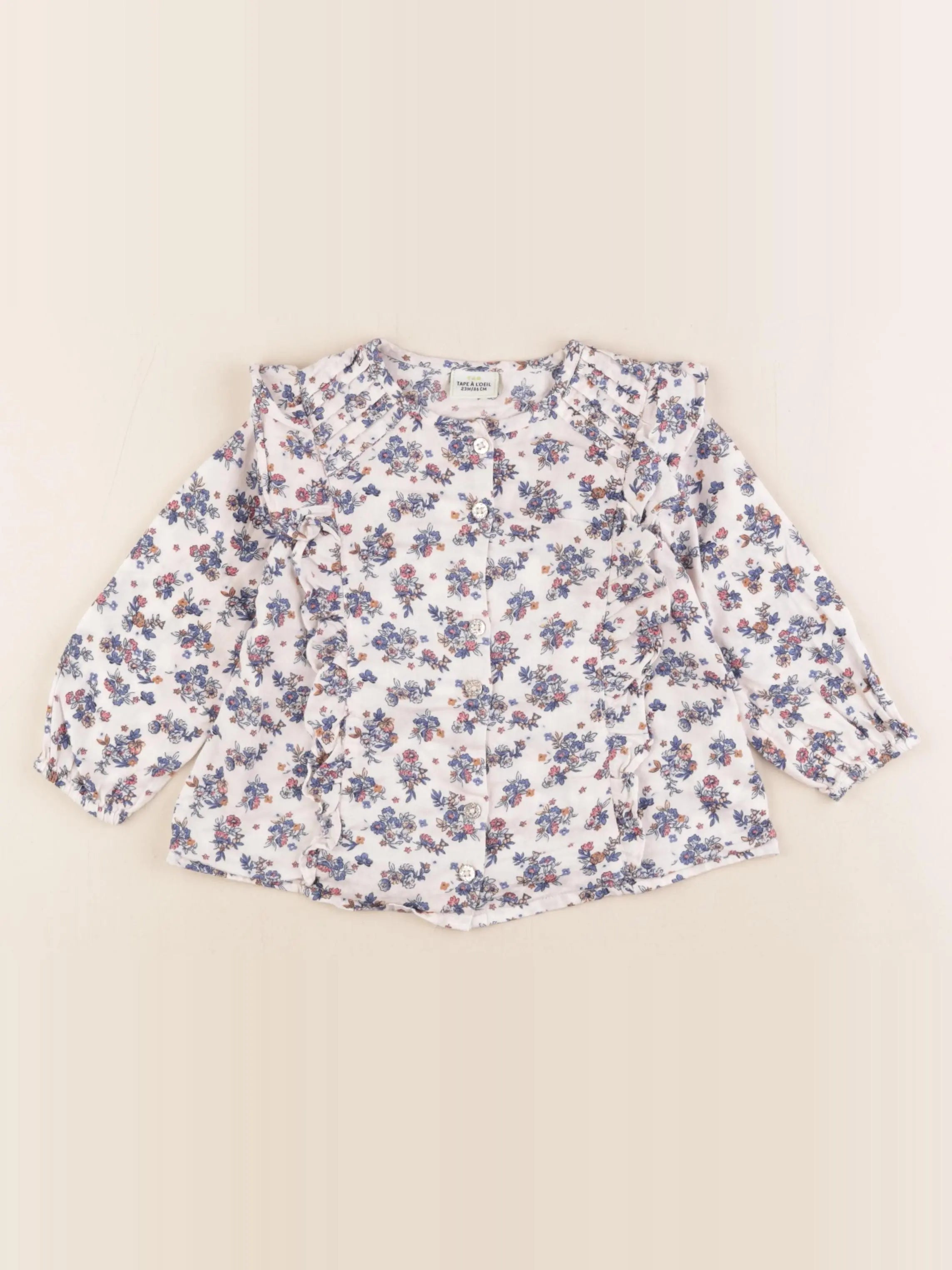 Tape à l'oeil - blouse bleu - 24 mois