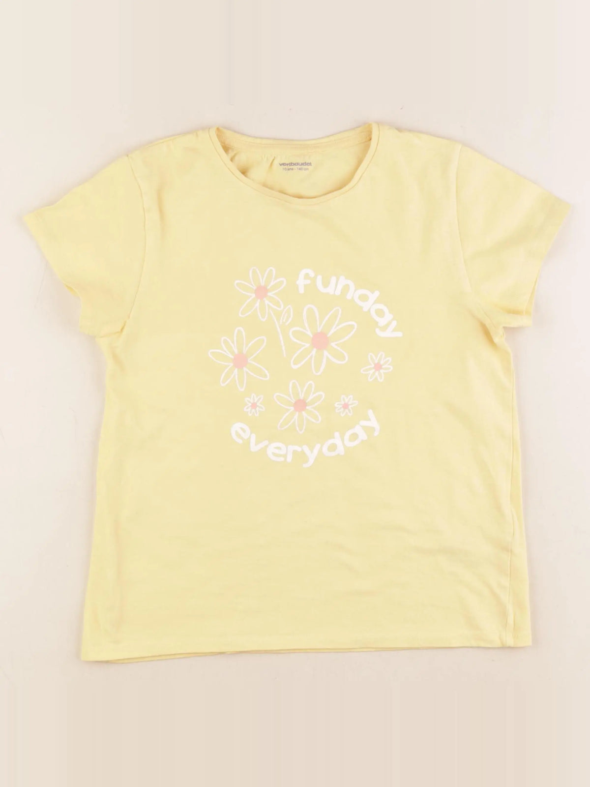Vertbaudet - tee-shirt jaune - 10 ans