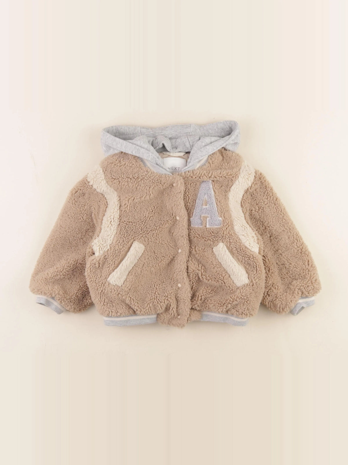 Next - veste doublé beige - 3 ans