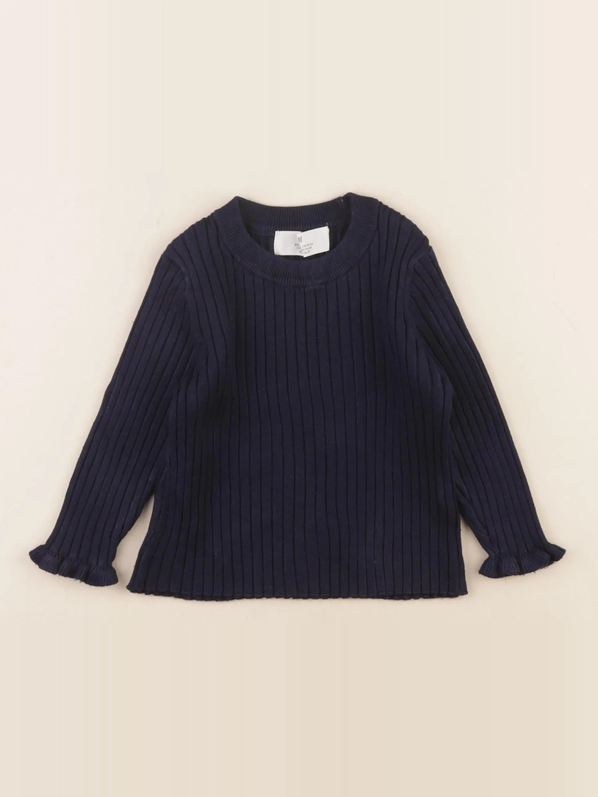H&M - pull bleu - 18/24 mois