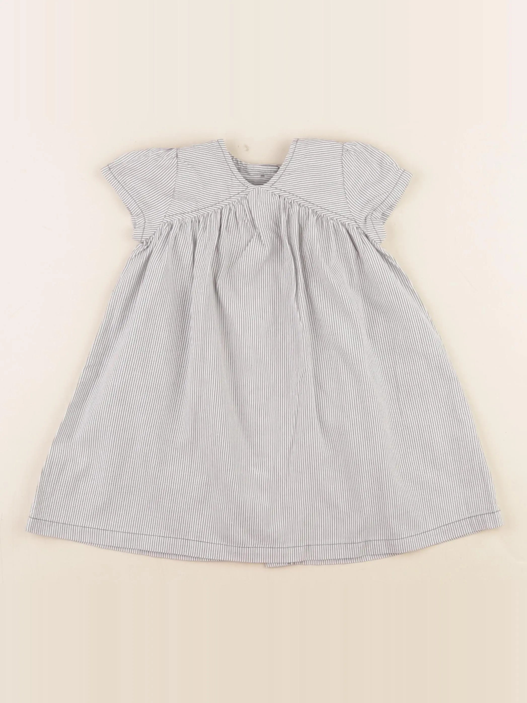 Petit Bateau - robe gris - 6 mois