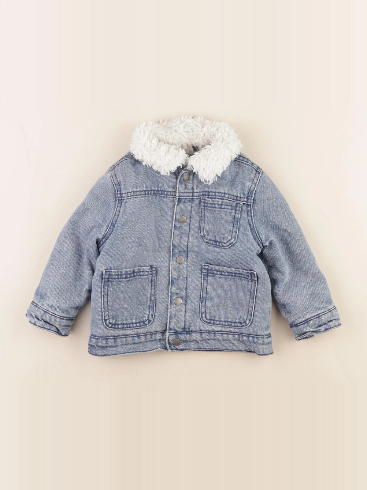 Vertbaudet - veste doublé bleu - 18 mois