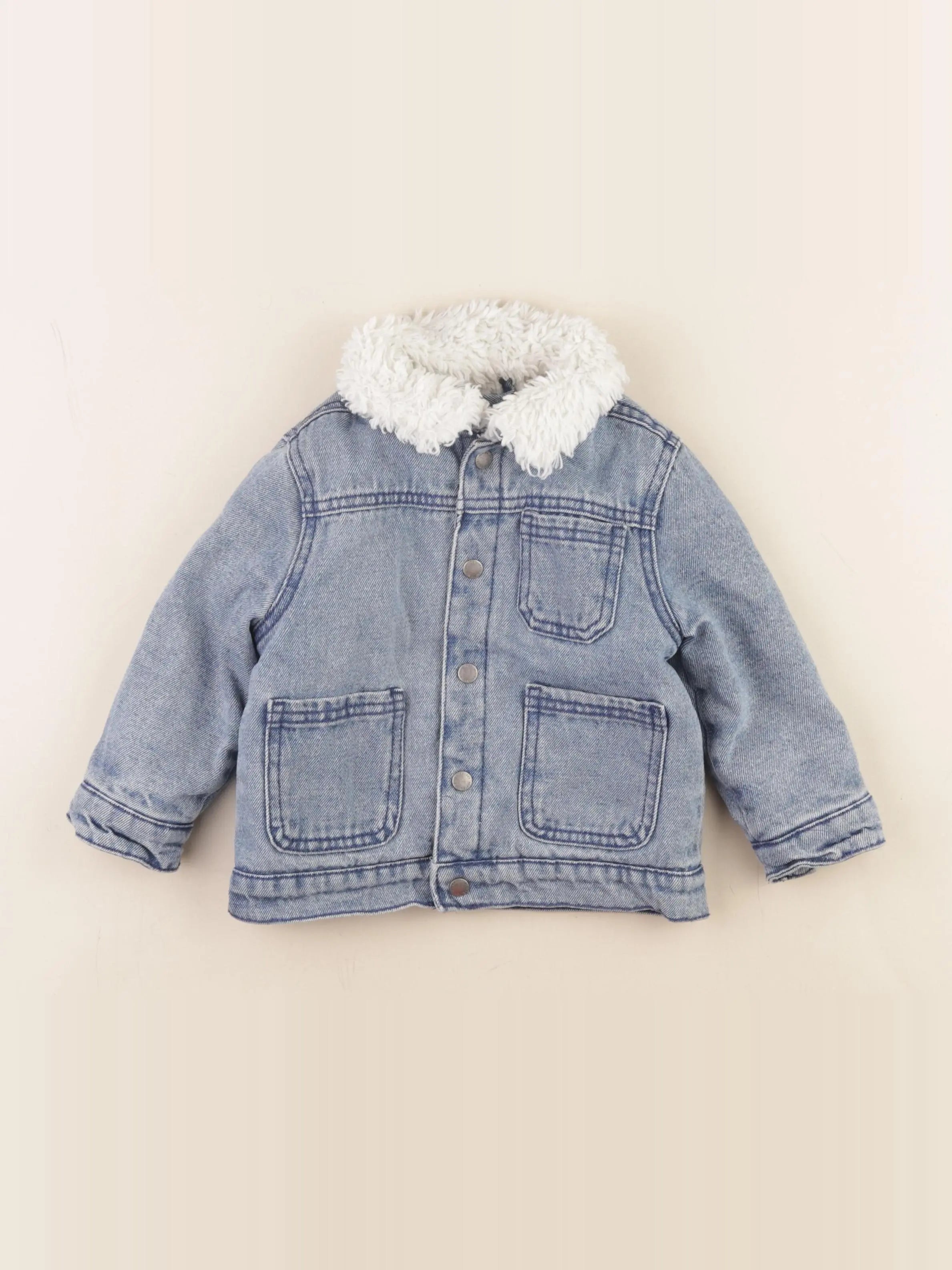 Vertbaudet - veste doublé bleu - 18 mois