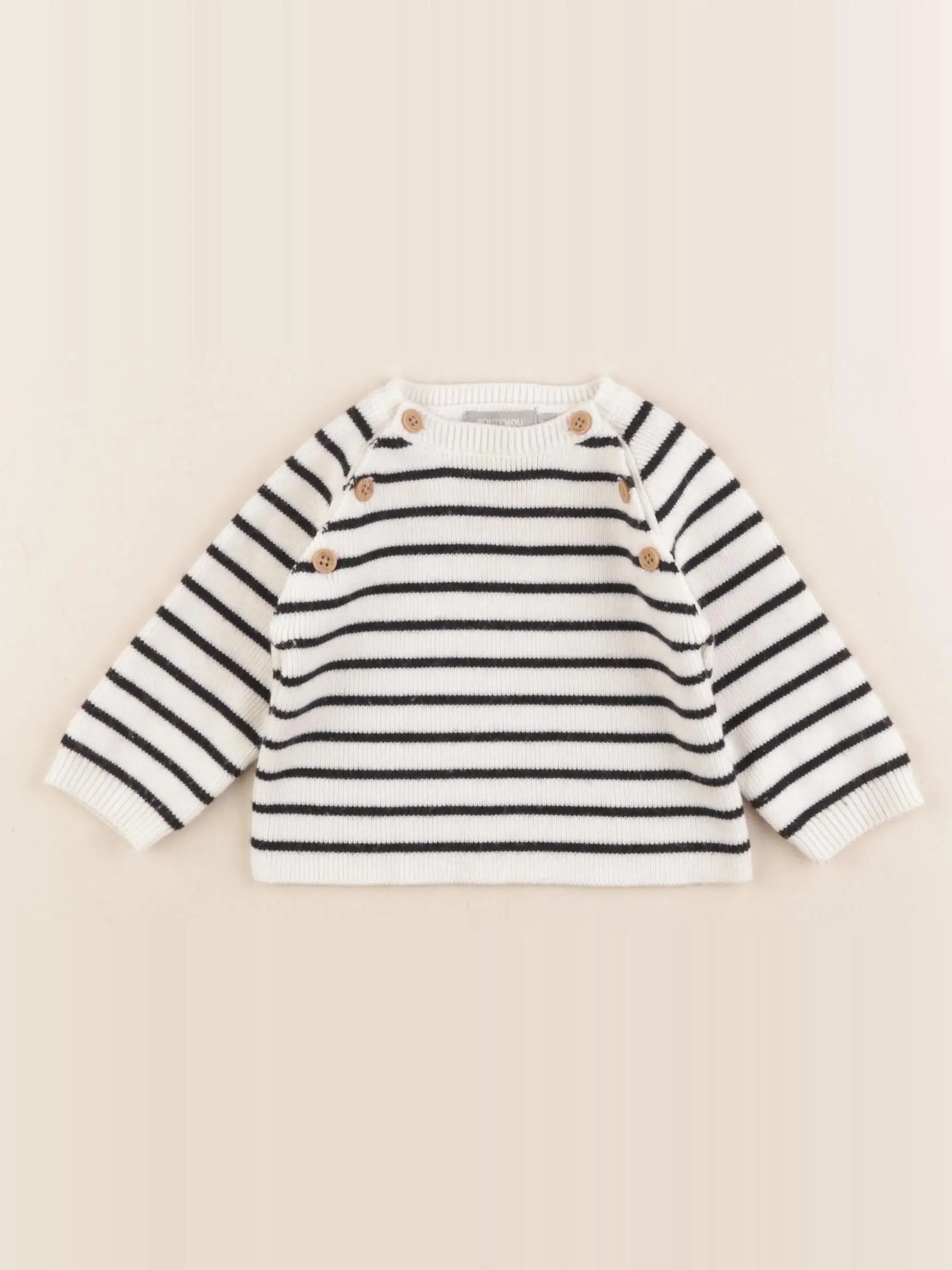 Boutchou - pull blanc - 3 mois