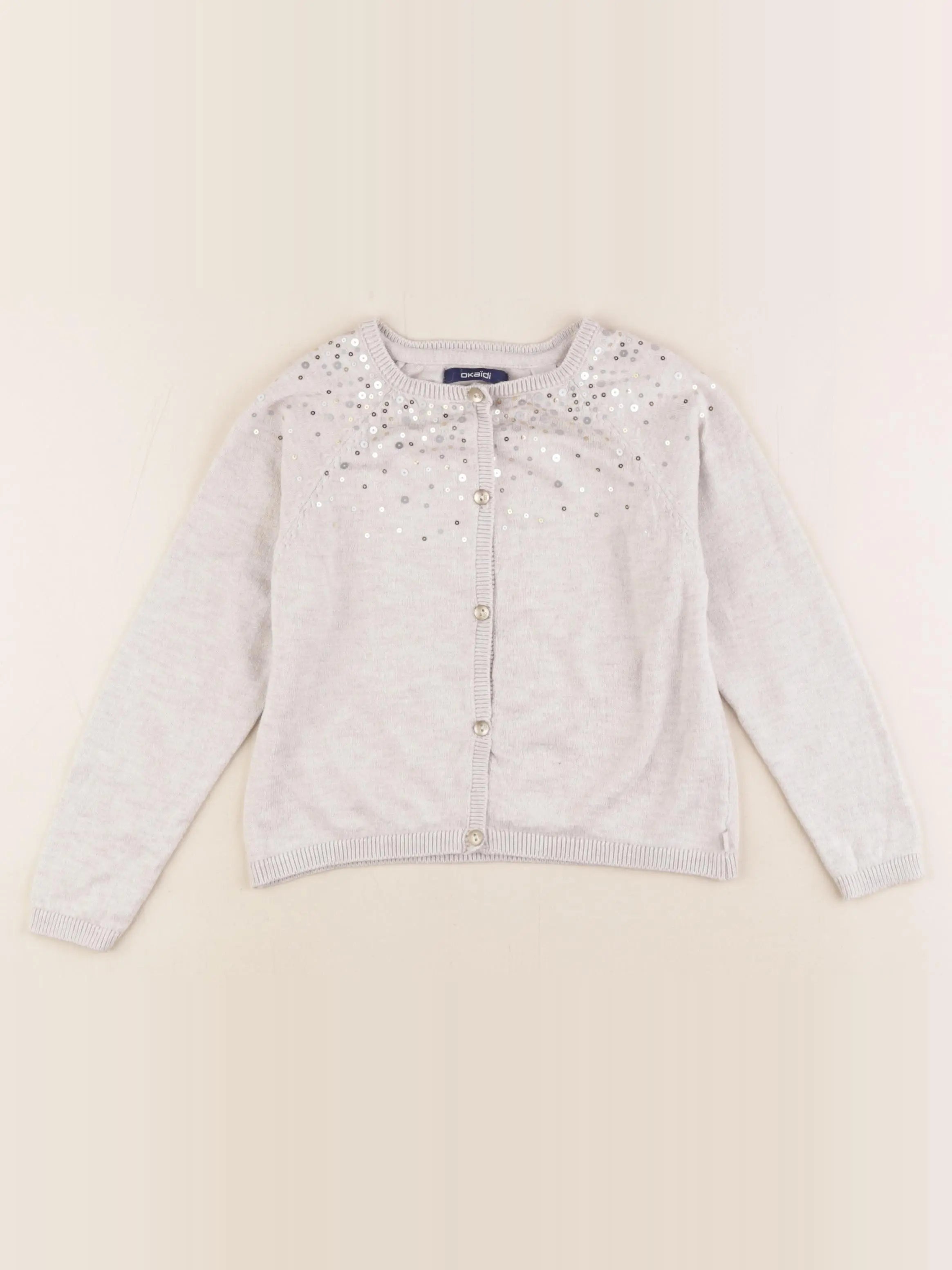 Okaidi - gilet beige, or - 5 ans