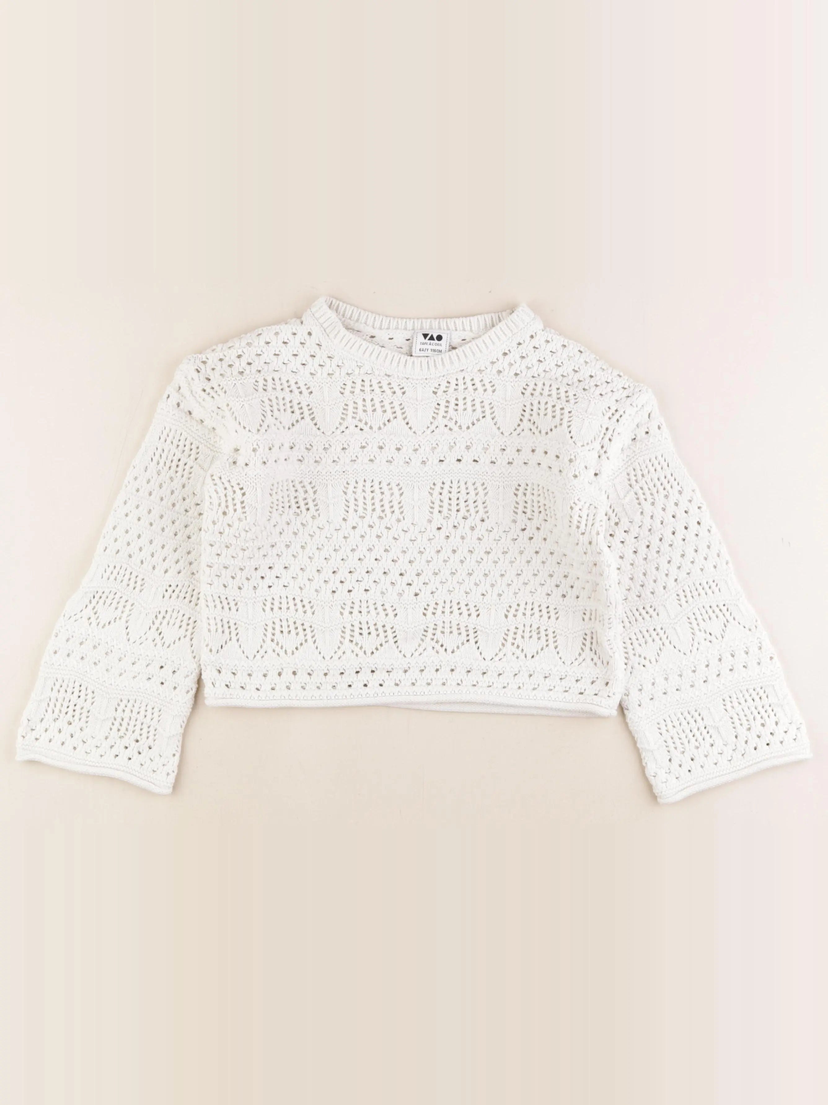 Tape à l'oeil - pull blanc - 6 ans