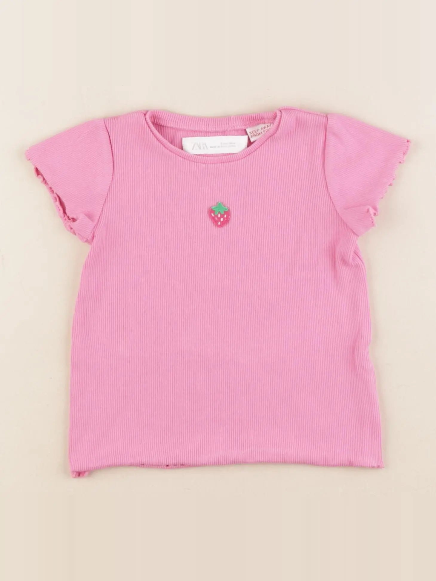 Zara - tee-shirt rose - 3 ans
