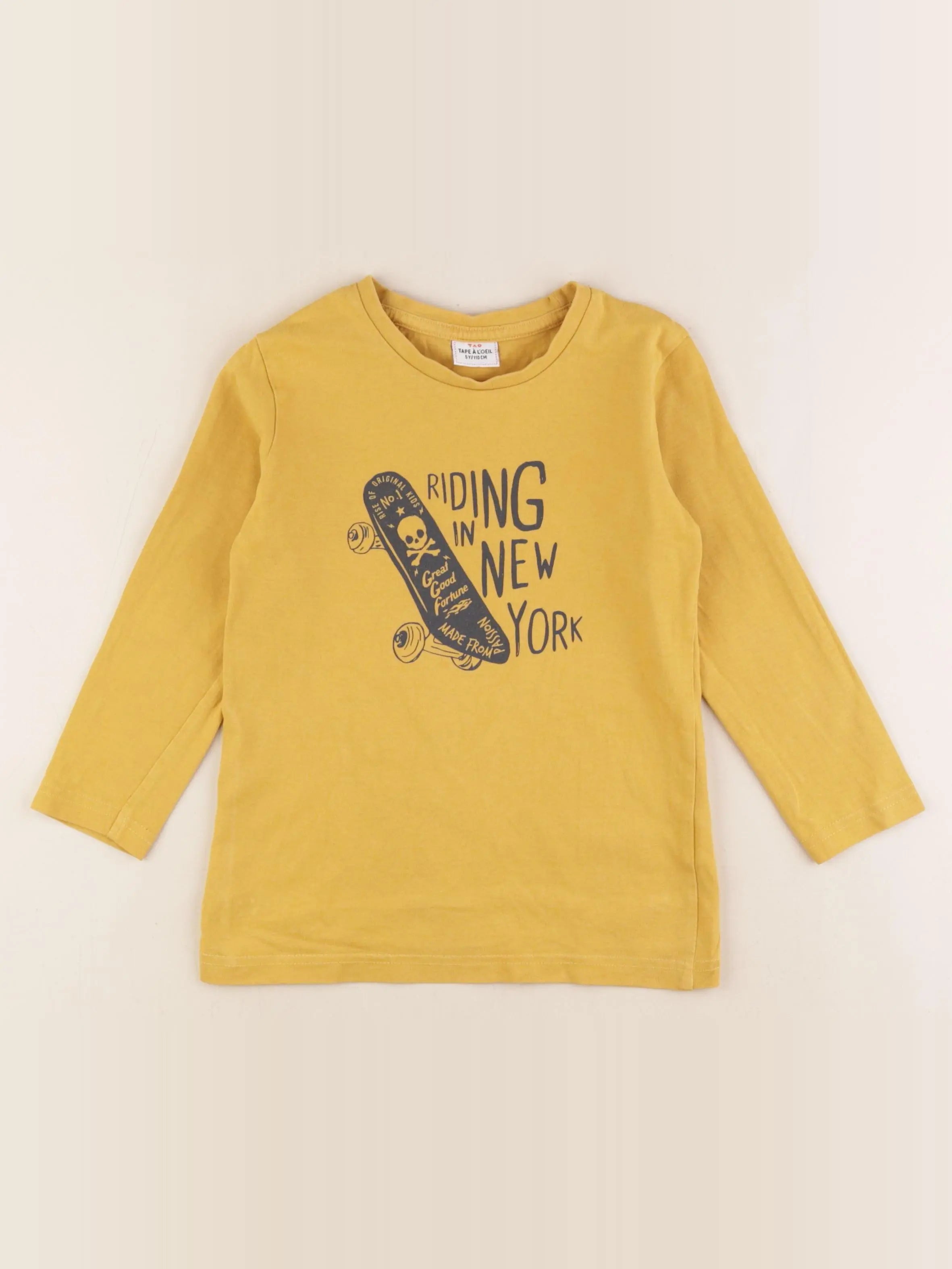 Vertbaudet - tee-shirt jaune - 5 ans