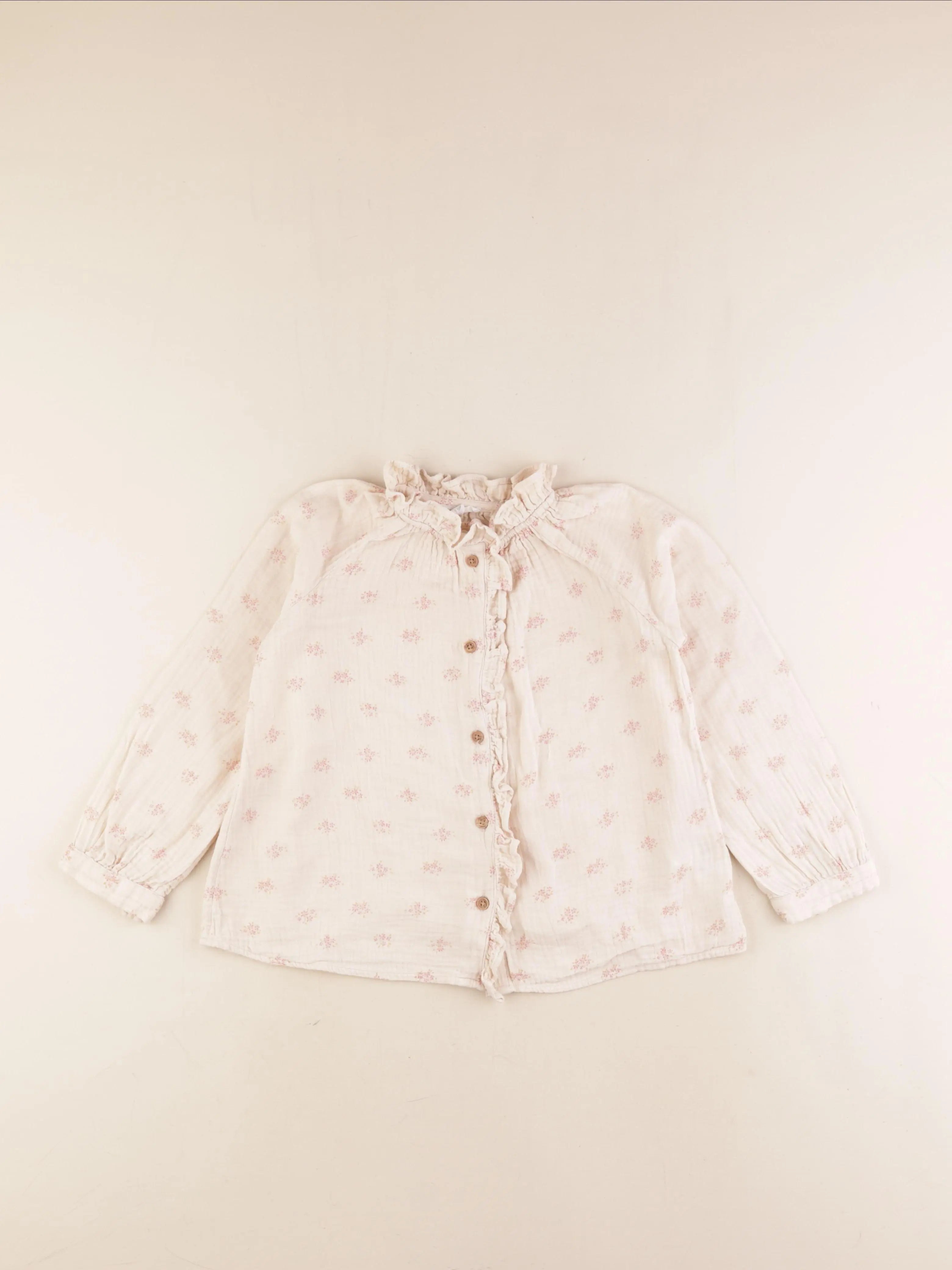Vertbaudet - blouse beige - 6 ans