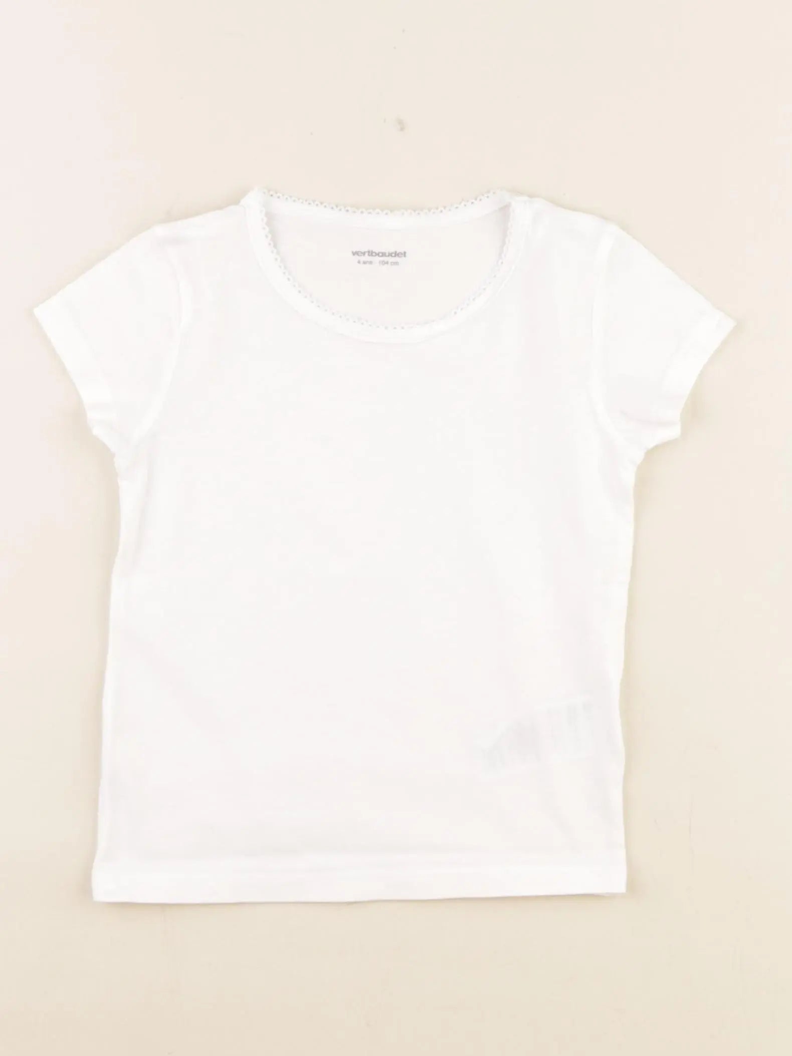 Vertbaudet - maillot de corps blanc - 4 ans