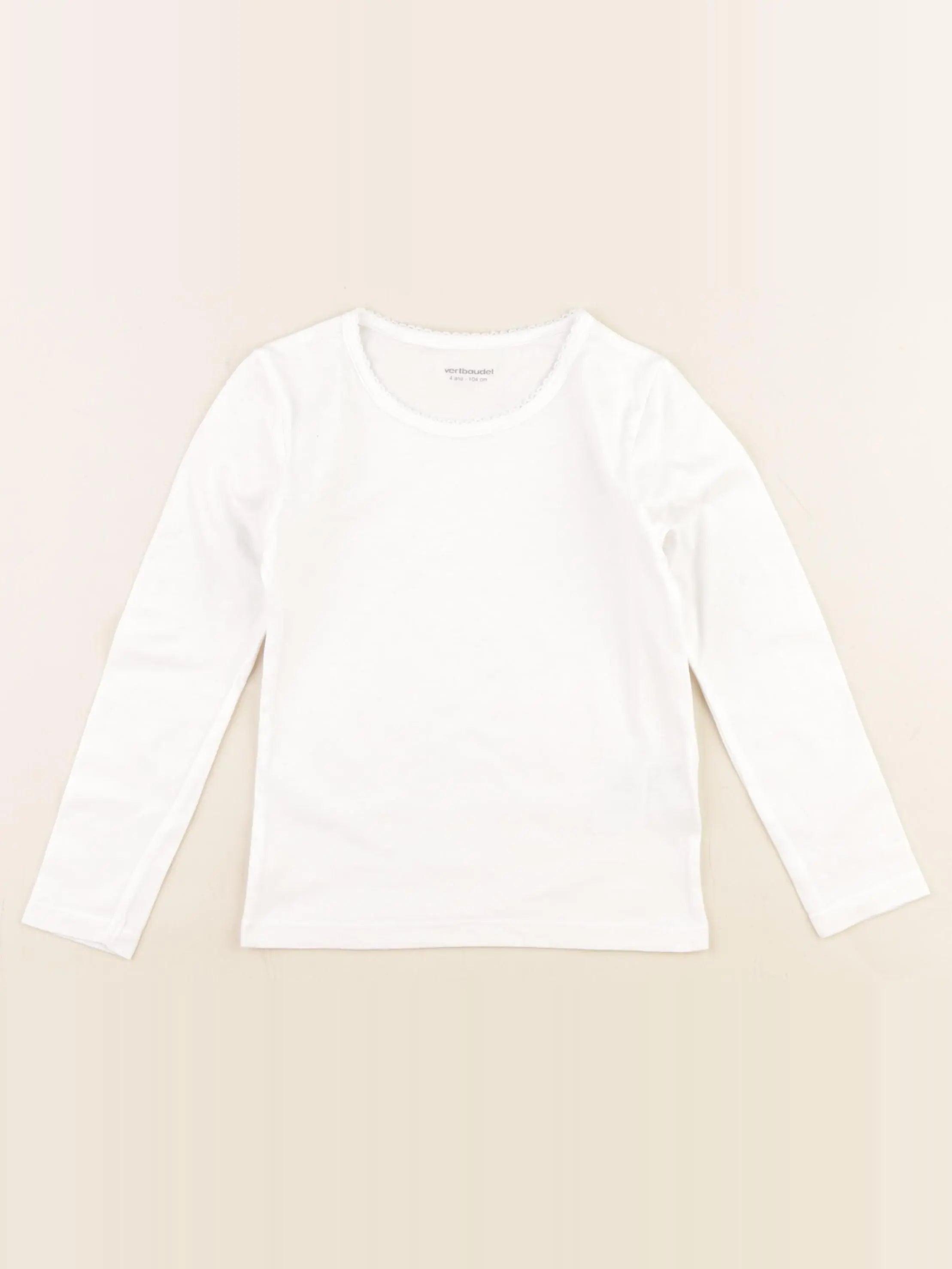 Vertbaudet - maillot de corps blanc - 4 ans