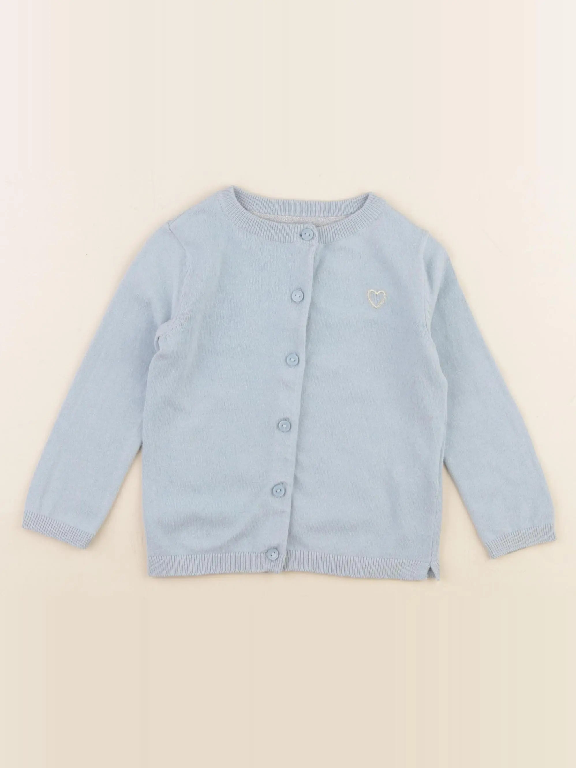 Vertbaudet - gilet bleu - 2 ans