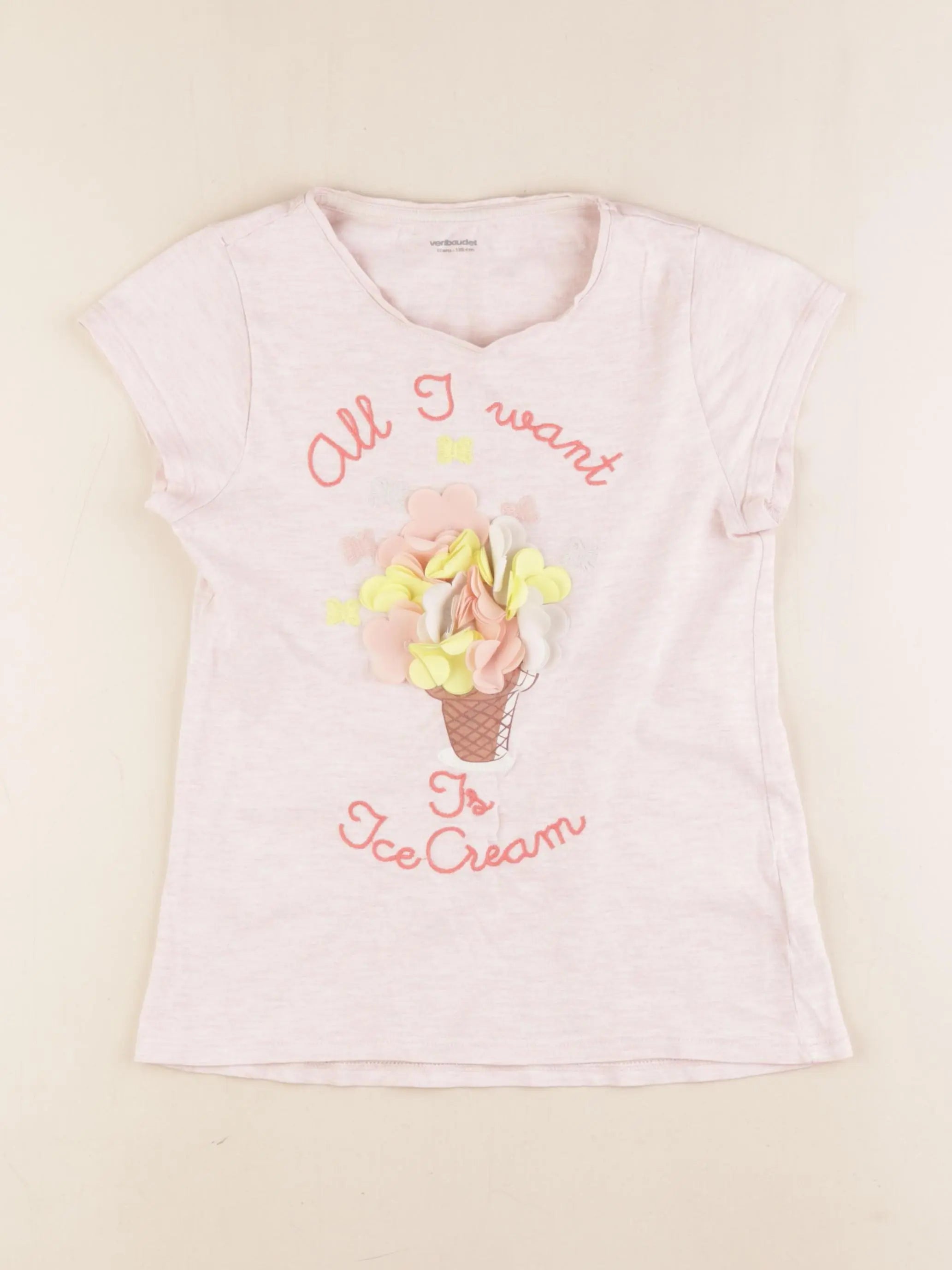 Vertbaudet - tee-shirt rose - 10 ans